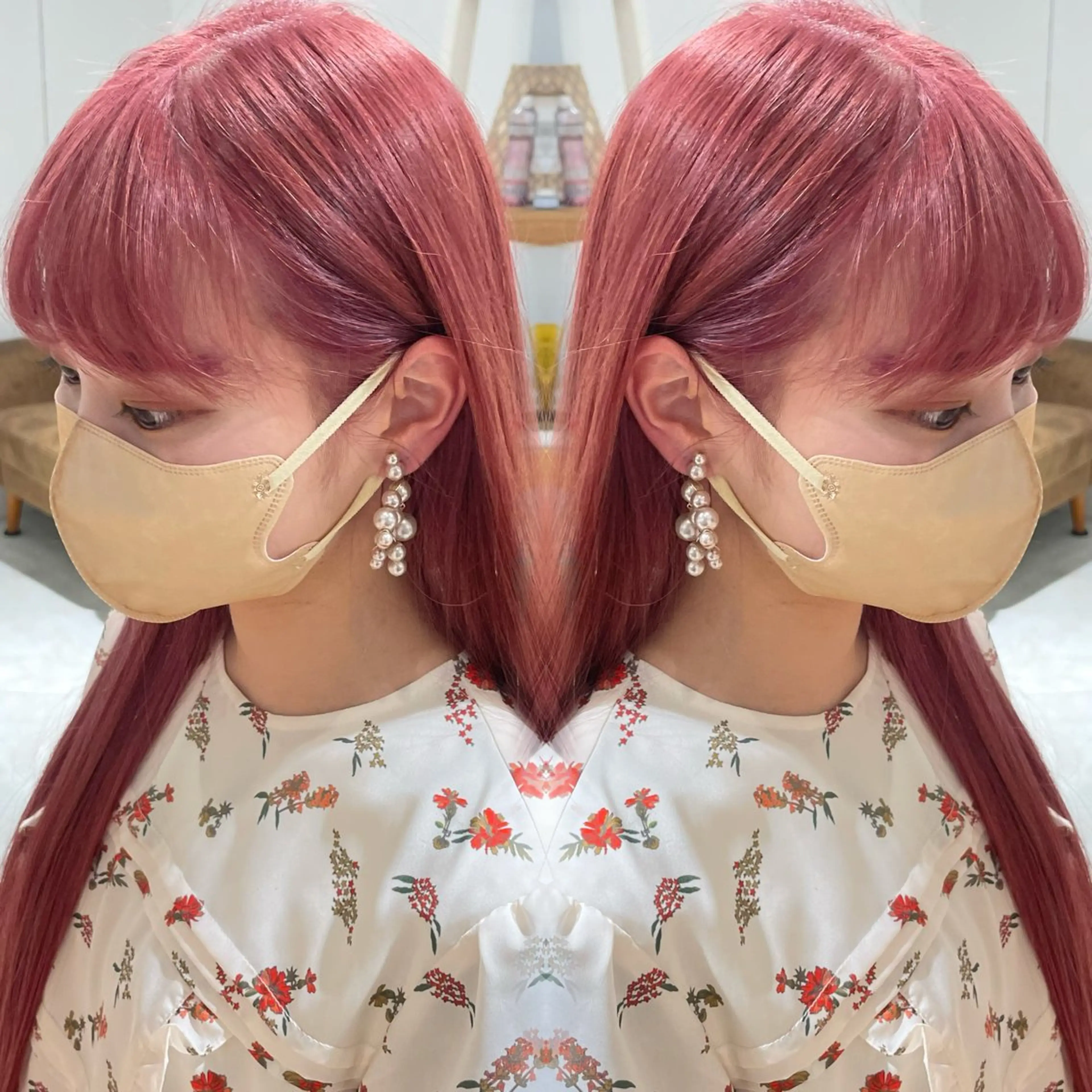 ロング カラー ヘアカラー トリートメント もえな 💋👼🏻のヘアスタイル