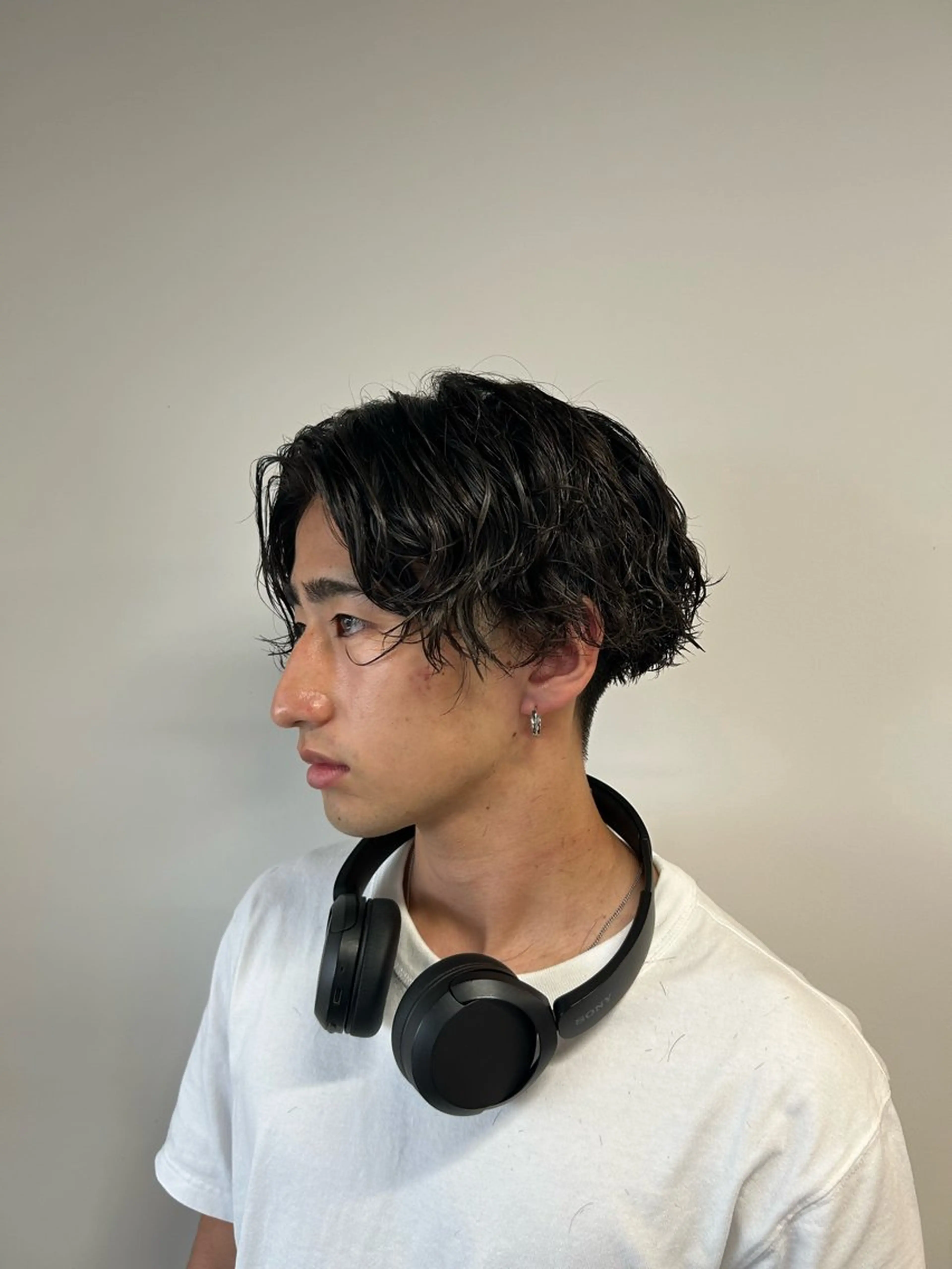 ミディアム メンズ カット パーマ 相澤 拳のヘアスタイル