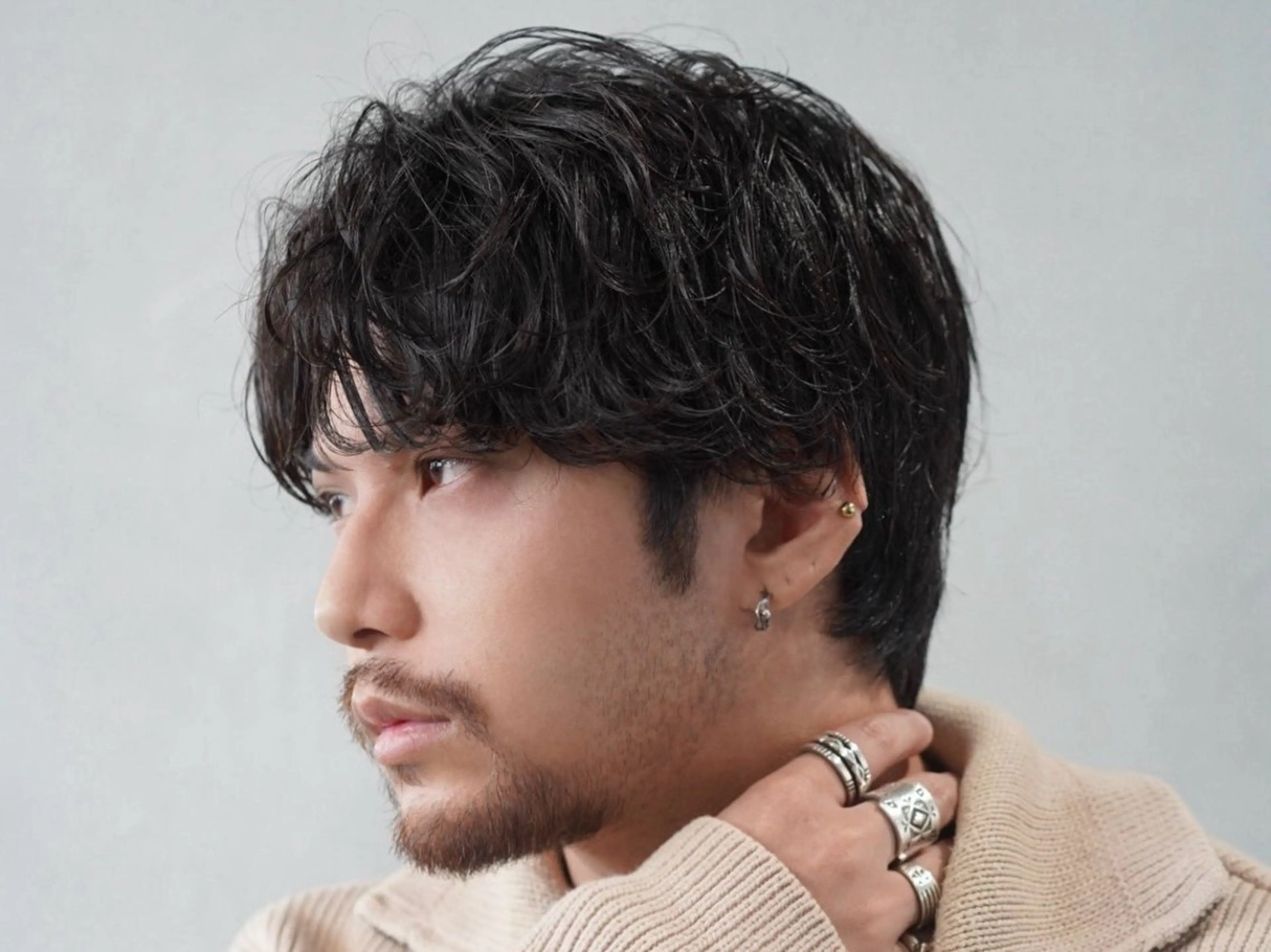 ショート パーマ メンズ メンズパーマ カット パーマ fifth park 六反穂 龍介のヘアスタイル