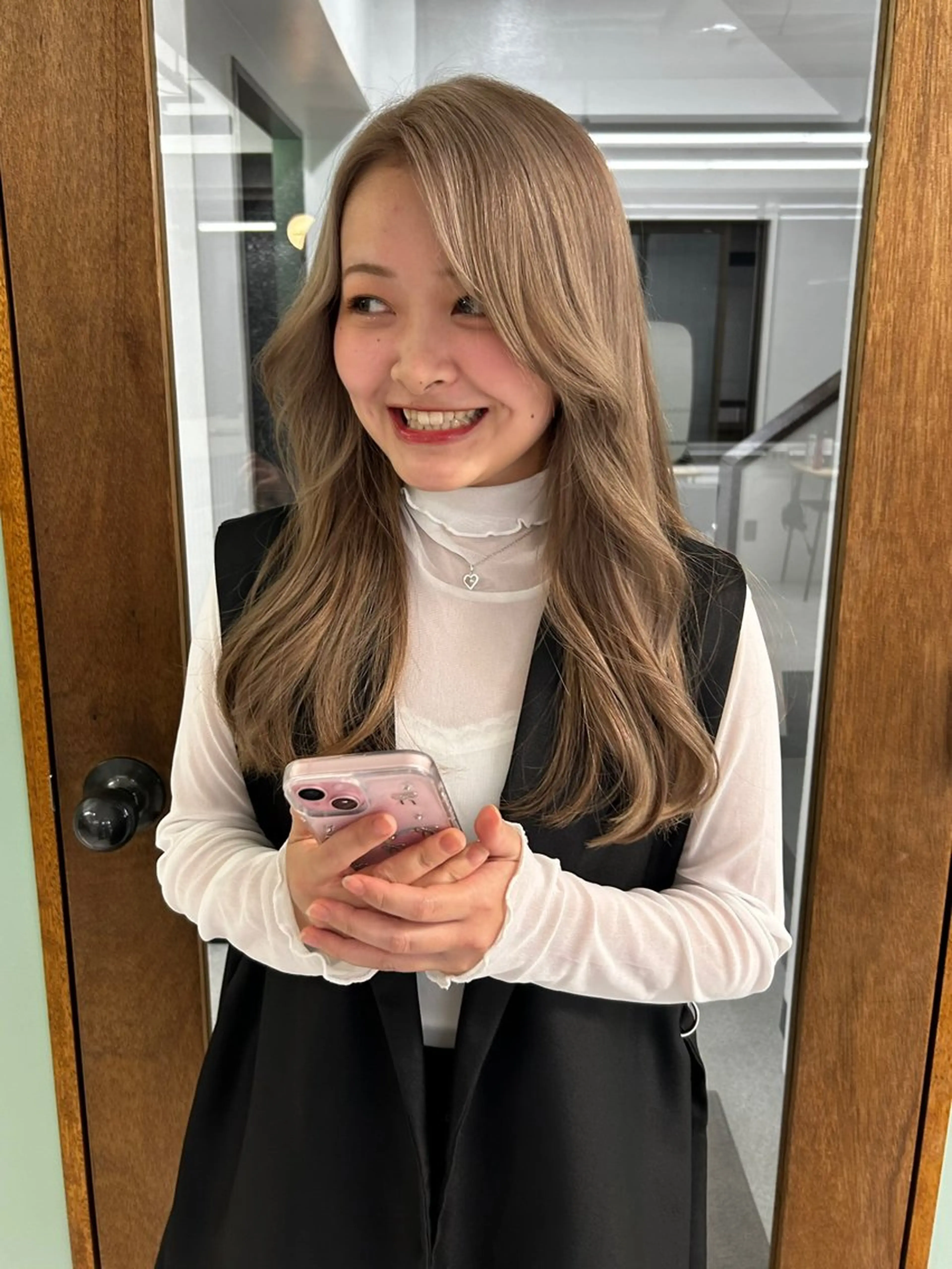 ミディアム ヘアカラー レイヤー・ボブカット ／もえまる🌻のヘアスタイル