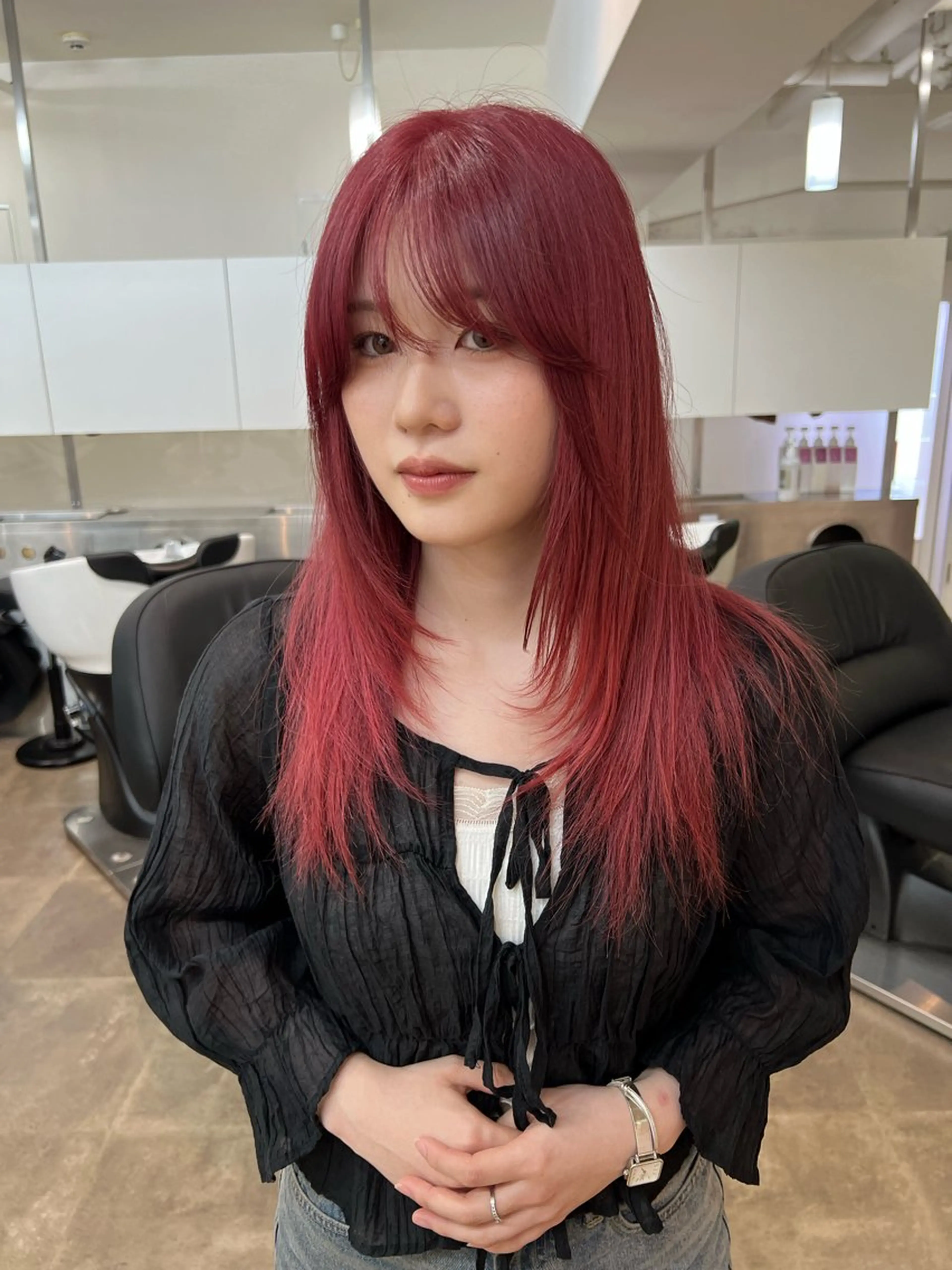 セミロング カラー カット ヘアカラー トリートメント 一樹ハイトーン/ブリ ーチ/透明感カラーのヘアスタイル