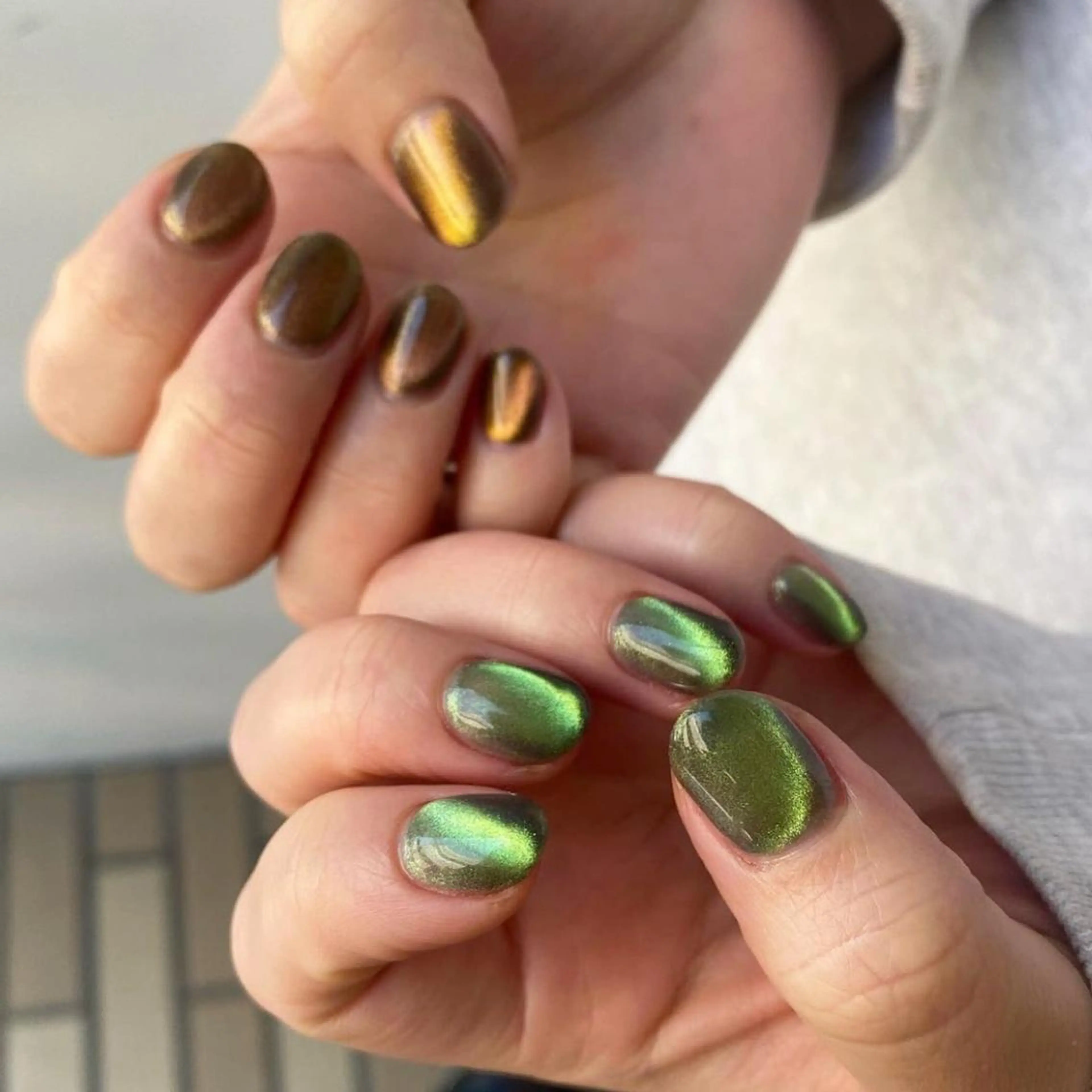 ネイル マツエク・マツパ マグネットネイル マグネットワンカラー ワンカラーネイル ハンドネイル nailist SAYAのネイルデザイン