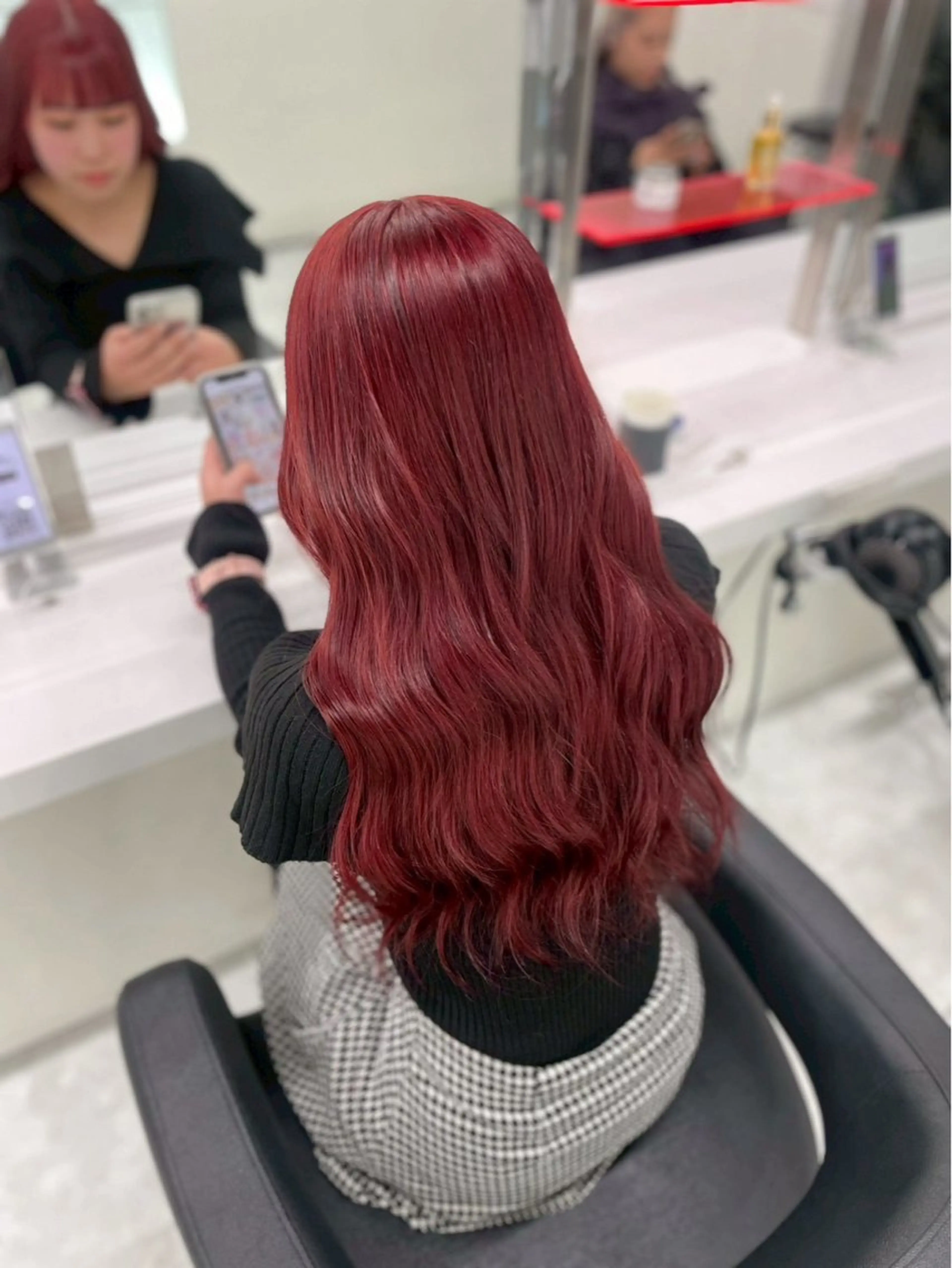 ロング カラー ヘアアレンジ ヘアカラー トリートメント 暖色・髪質改善🍒 吉武杏莉のヘアスタイル