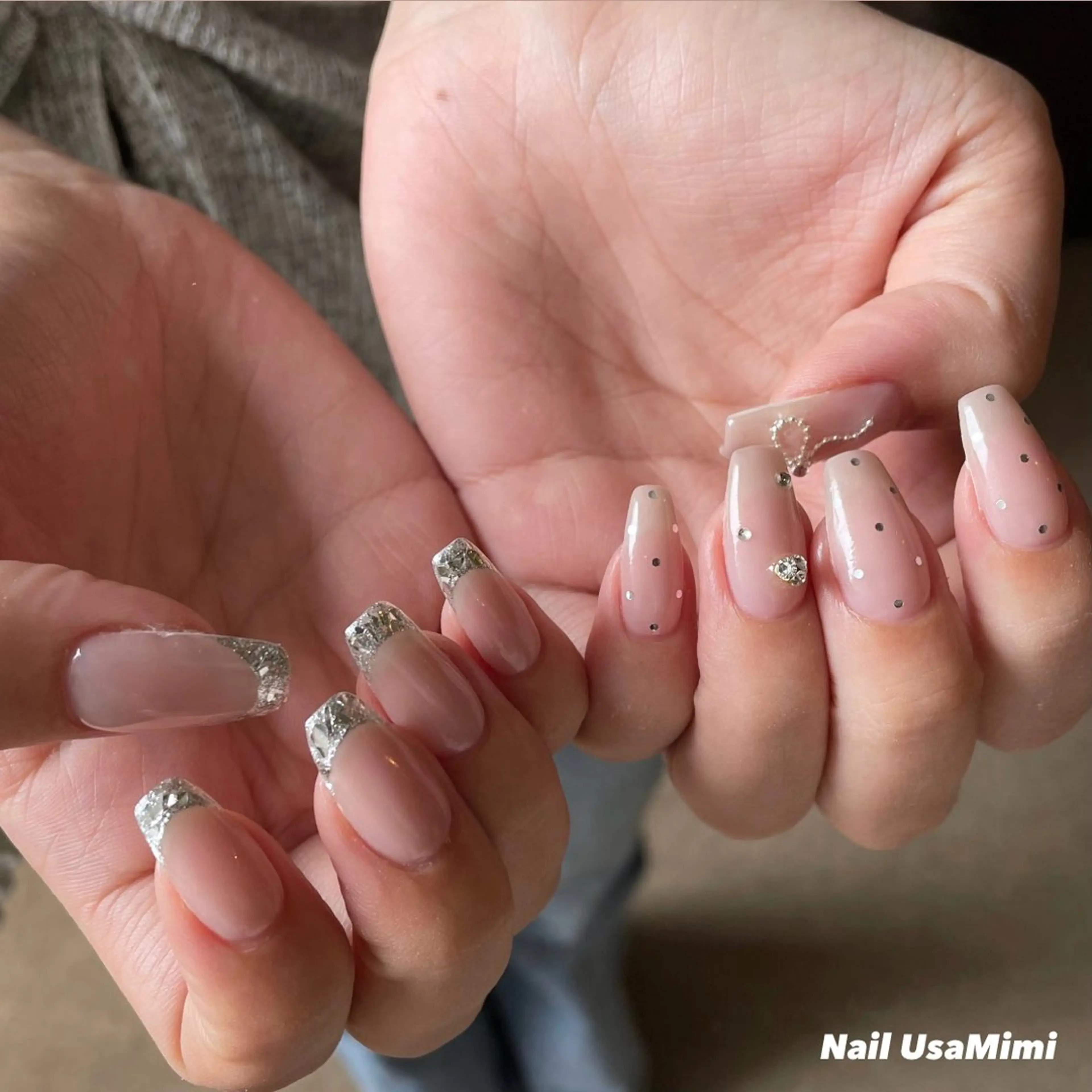 ネイル フレンチネイル ガラスフレンチ NAIL DOT STUDIO堺筋本町のネイルデザイン