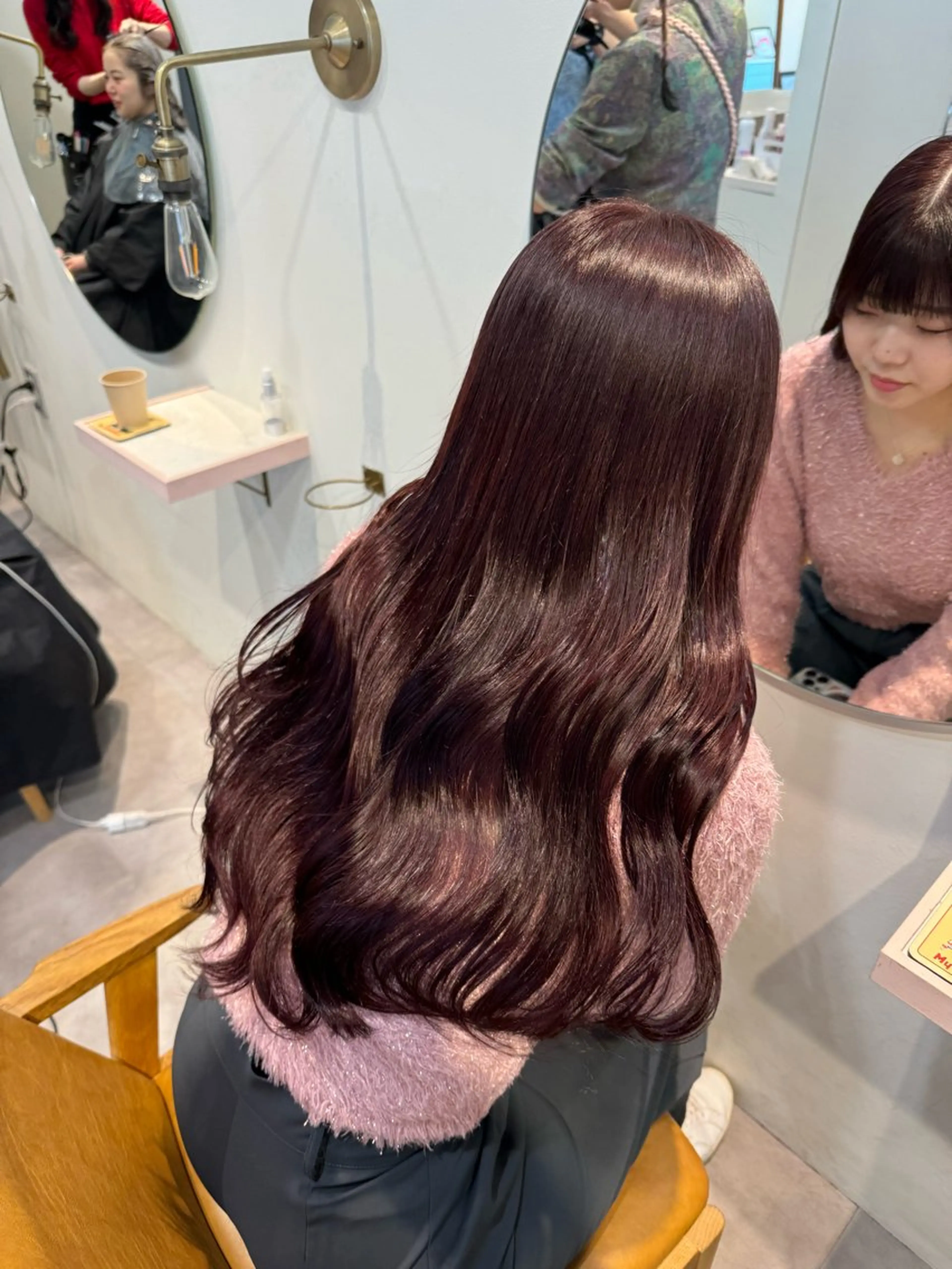 ロング カラー ブラウンカラー ピンクカラー ピンクブラウン ayaka♡ 柔らかカラーのヘアスタイル