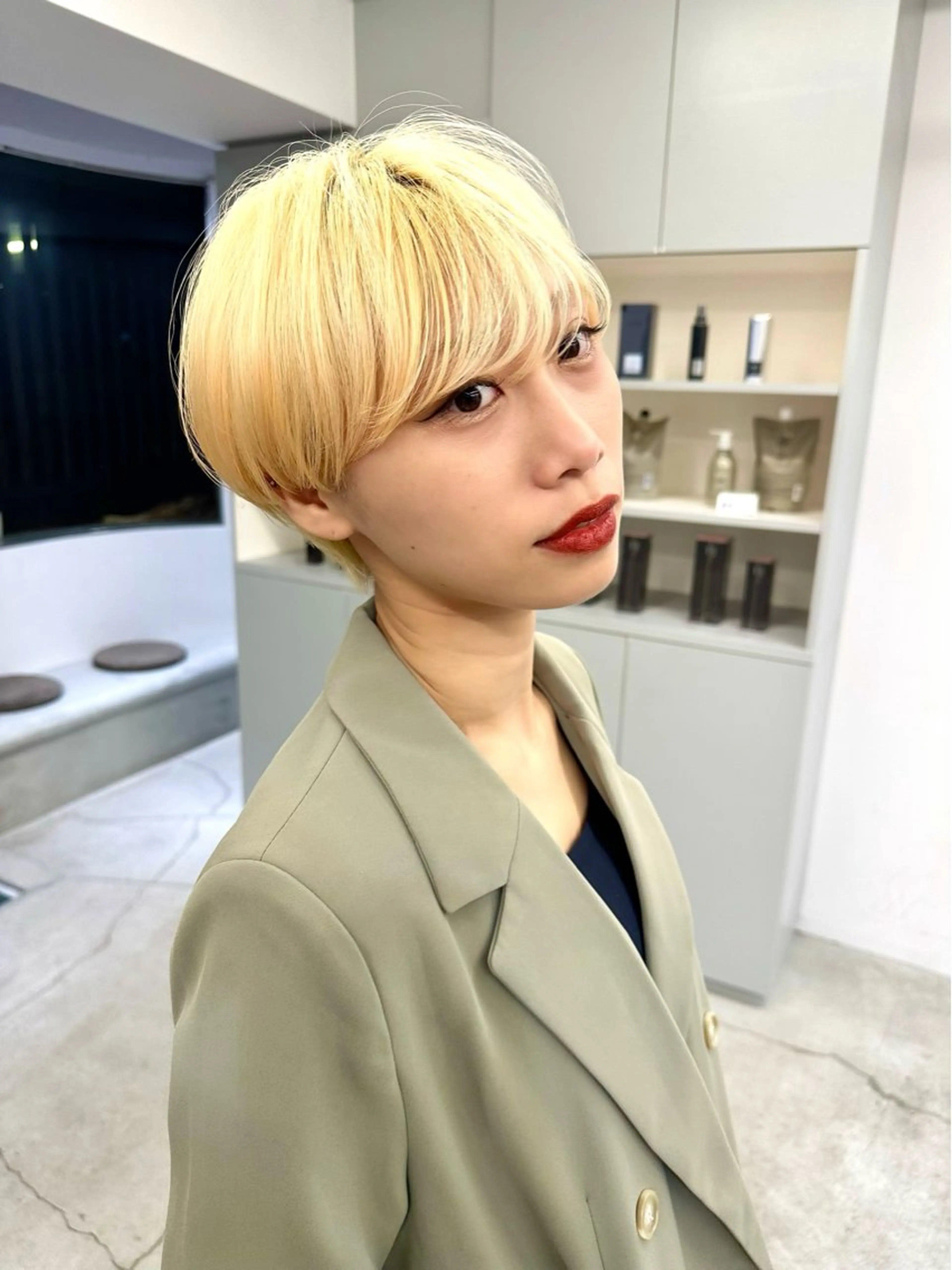 ショート カット ヘアカラー 骨格診断で絶対可愛い ✨丸みショート✨凌弥のヘアスタイル