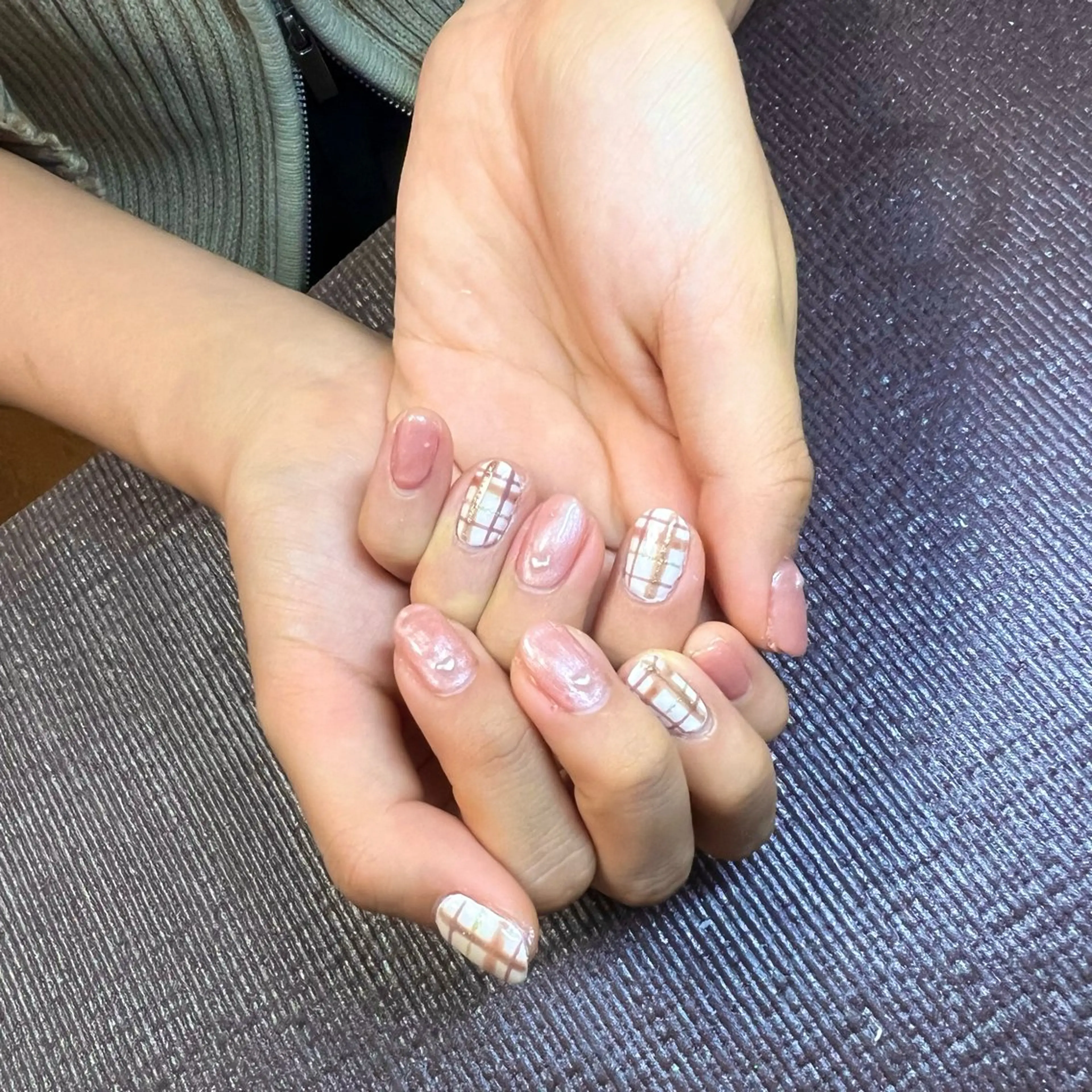 ネイル ブラウン やつや ももかのネイルデザイン