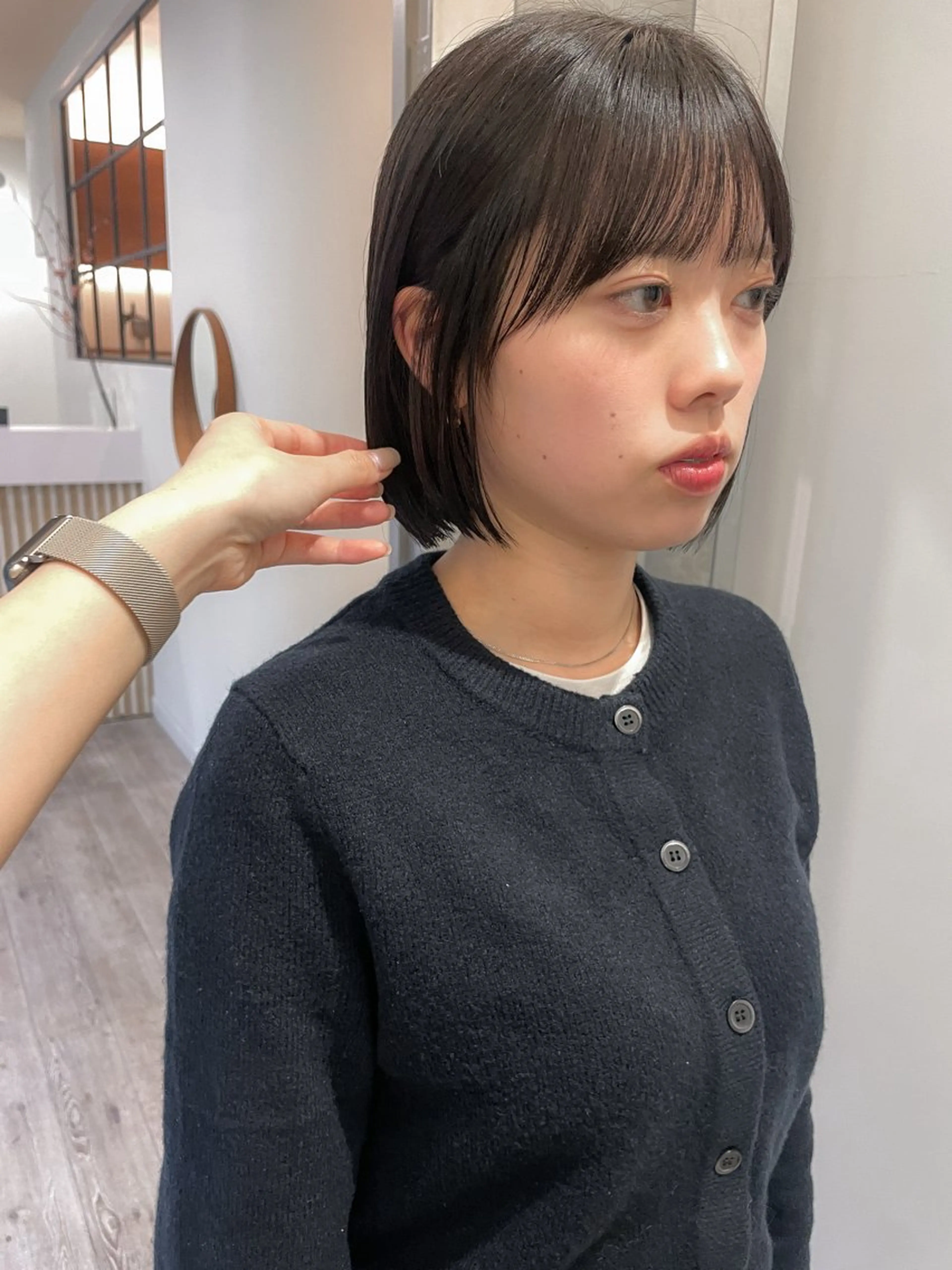 ショート カット 抜け感ボブ×パーマ |kazaneのヘアスタイル