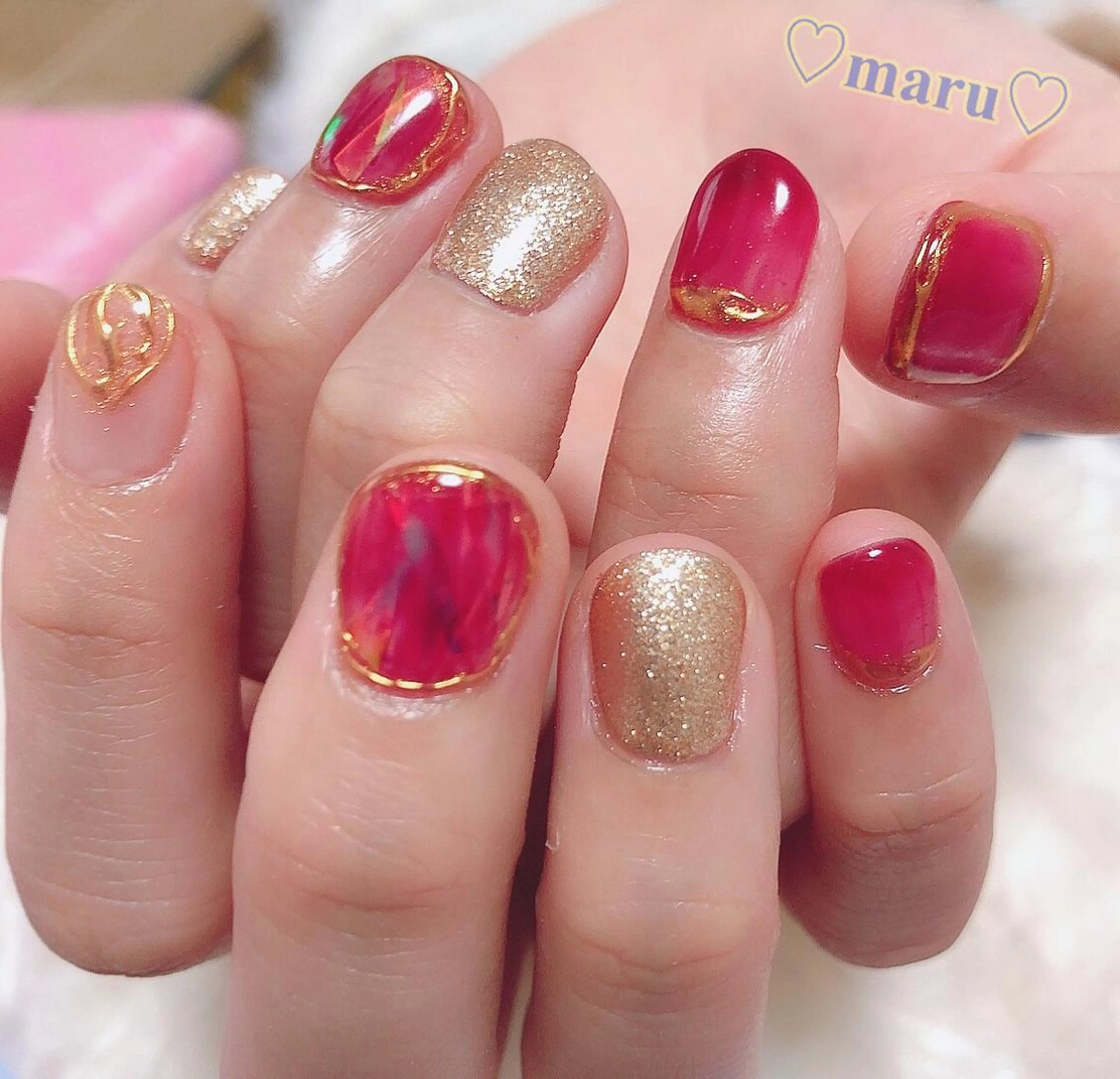 ネイル ハンドネイル フットネイル まるみ ♡のネイルデザイン