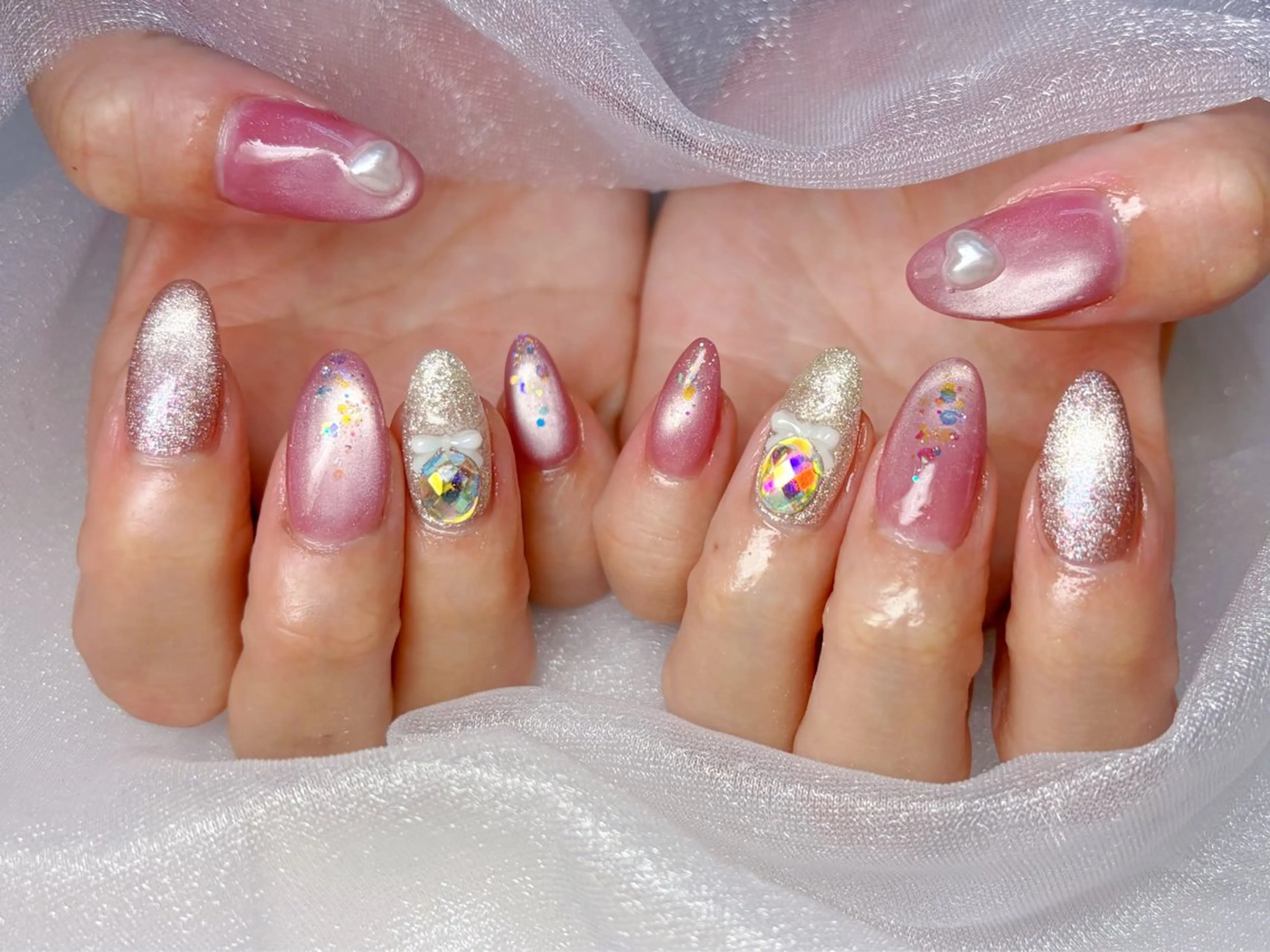 ネイル ワンホンネイル ハンドネイル Queennail 北堀江Yumiのネイルデザイン