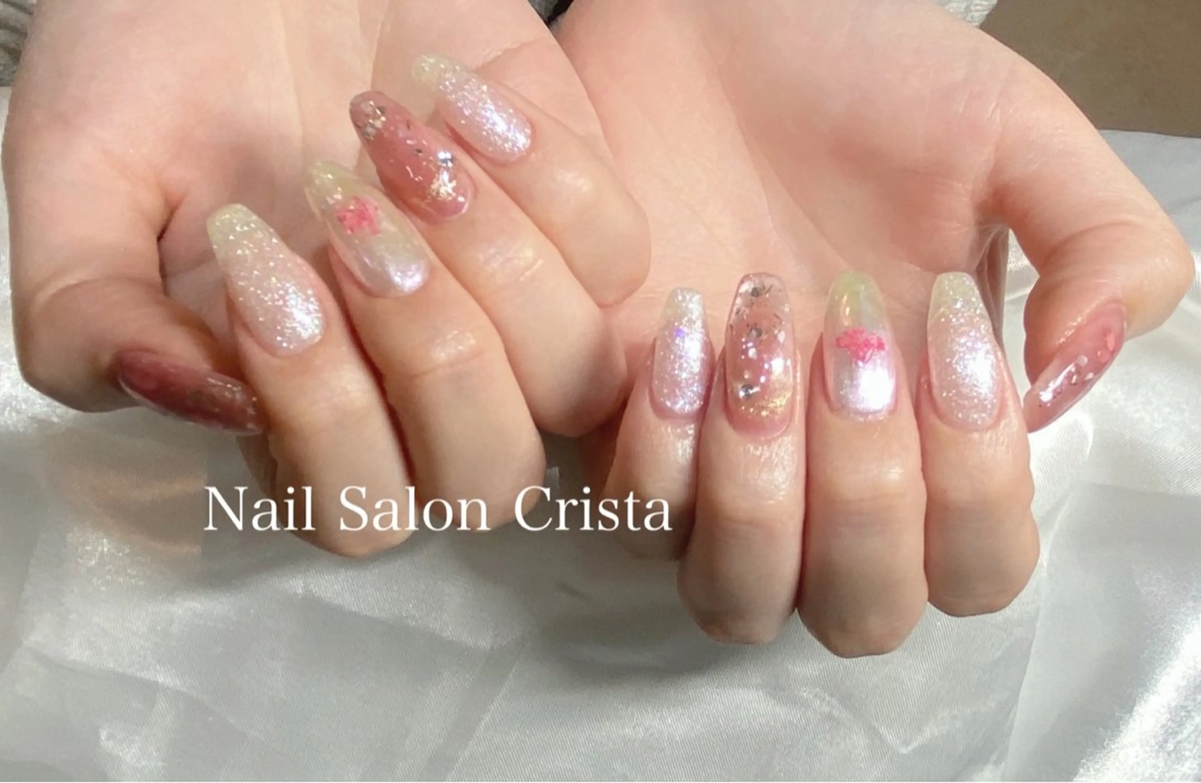 ネイル 桜ネイル ジェルネイル パラジェル ハンドネイル CRISTA所属・CRISTA MOMOのネイルデザイン