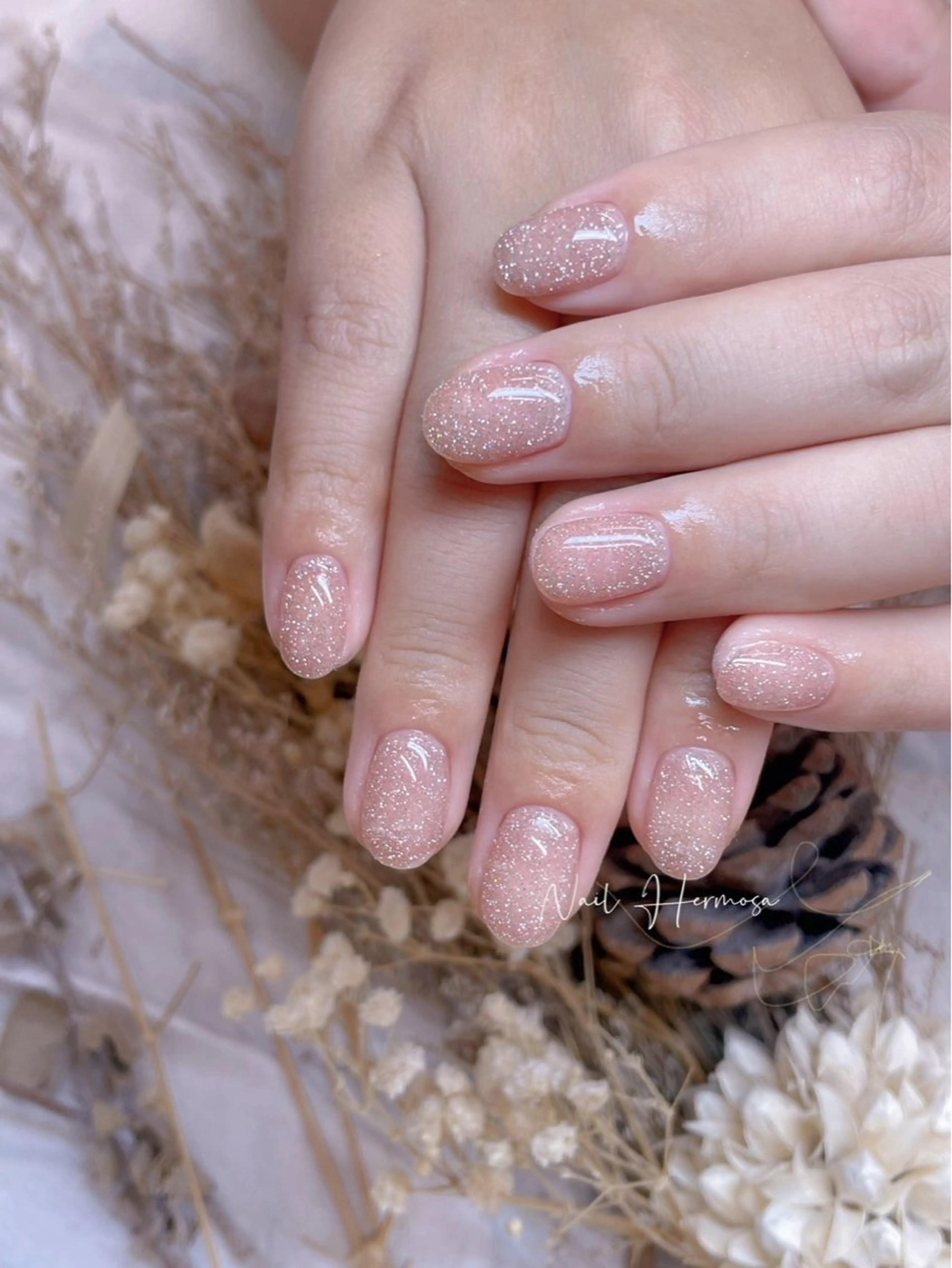 ネイル 長さ出し フラッシュネイル フットネイル ジェルネイル マグネットネイル ハンドネイル エルモサ YURIKAのネイルデザイン