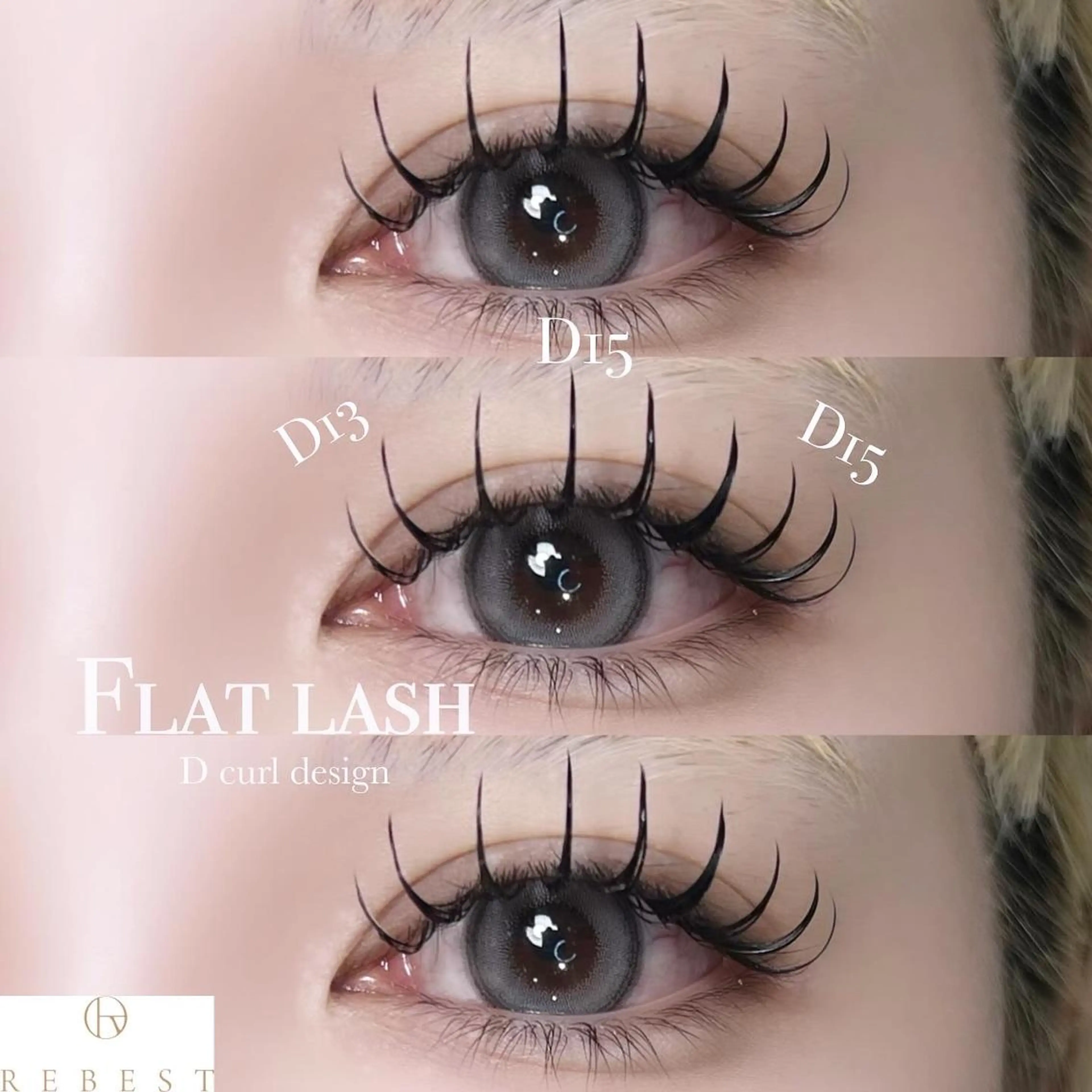マツエク・マツパ フラットラッシュ ＲＥＢＥＳＴ ｅｙｅｌａｓｈのマツエク・マツパデザイン
