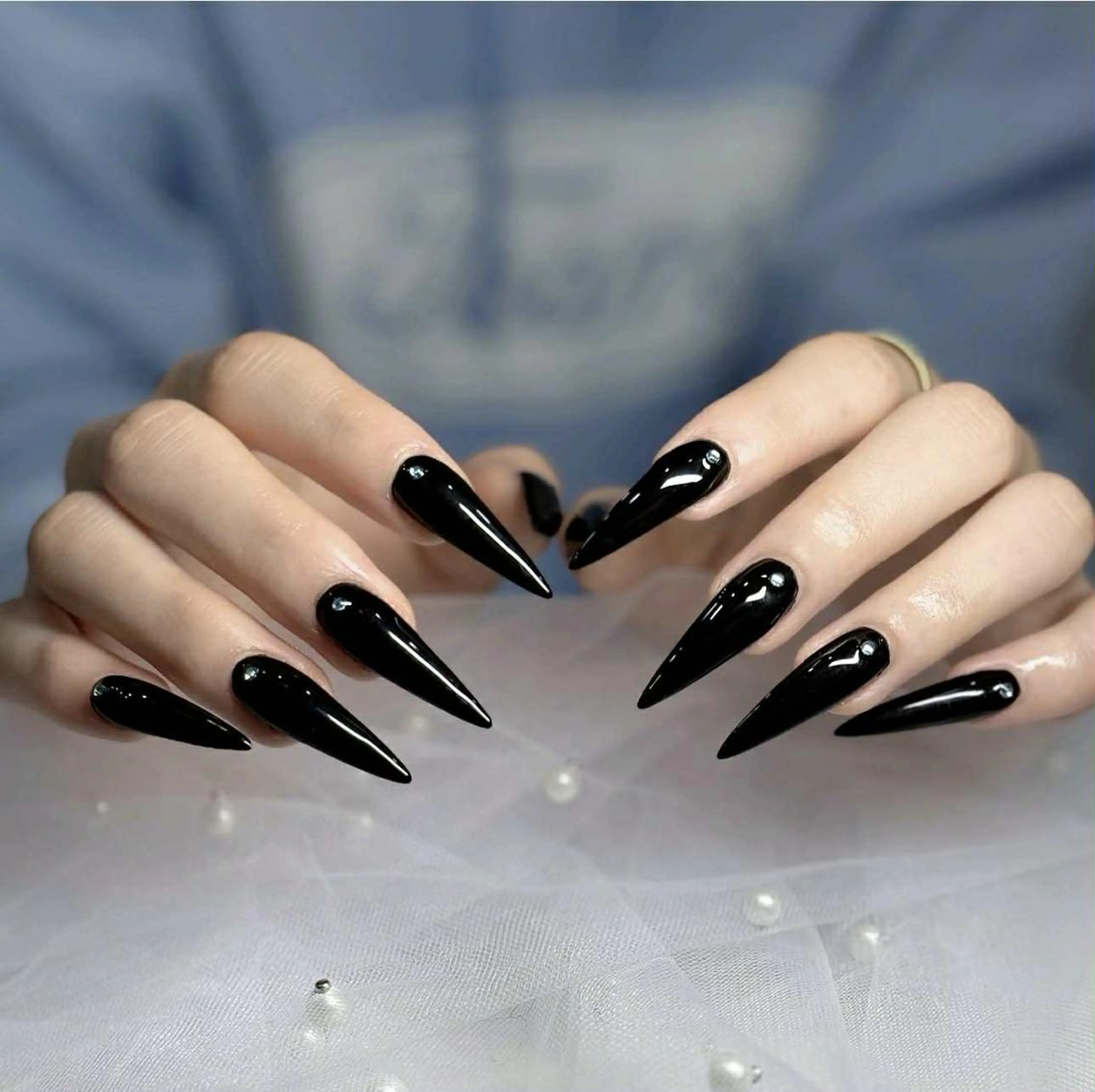 ロング 韓国風ヘア ハンドネイル Bling Salonのネイルデザイン