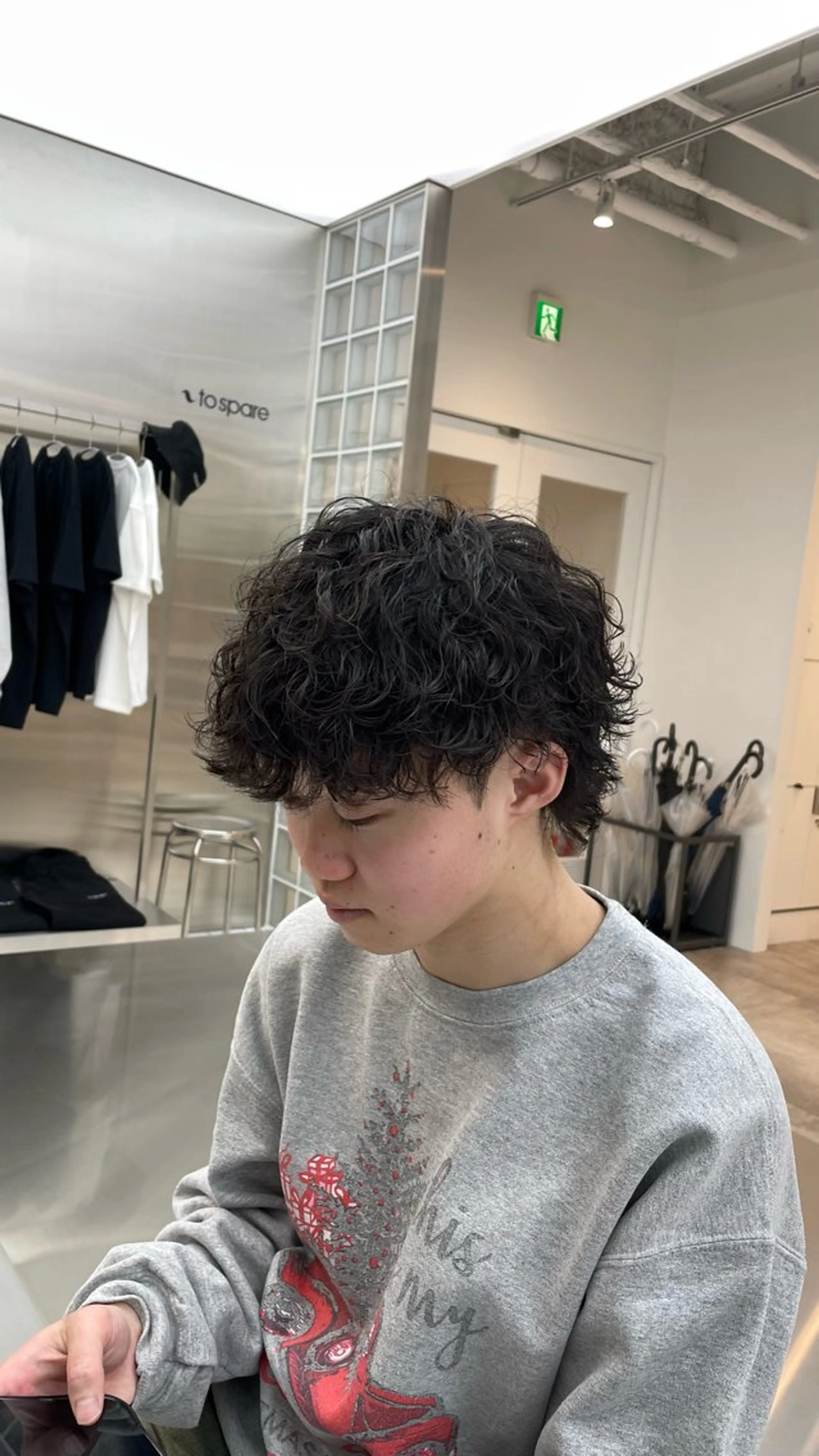 ミディアム パーマ メンズ カット パーマ fifth 阿部楓のヘアスタイル