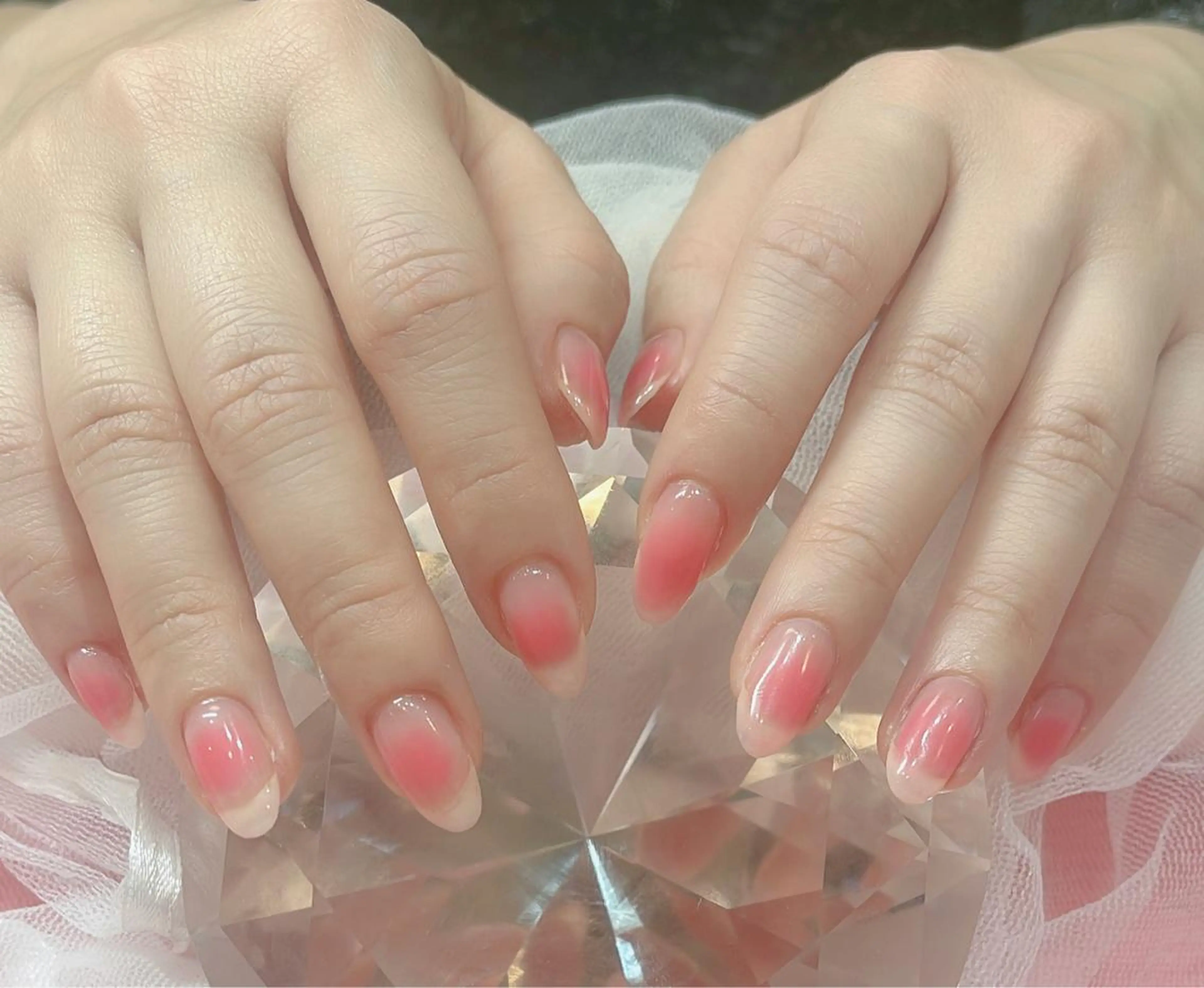 ネイル チークネイル ピンク ワンホンネイル JF- yoyoのマツエク・マツパデザイン