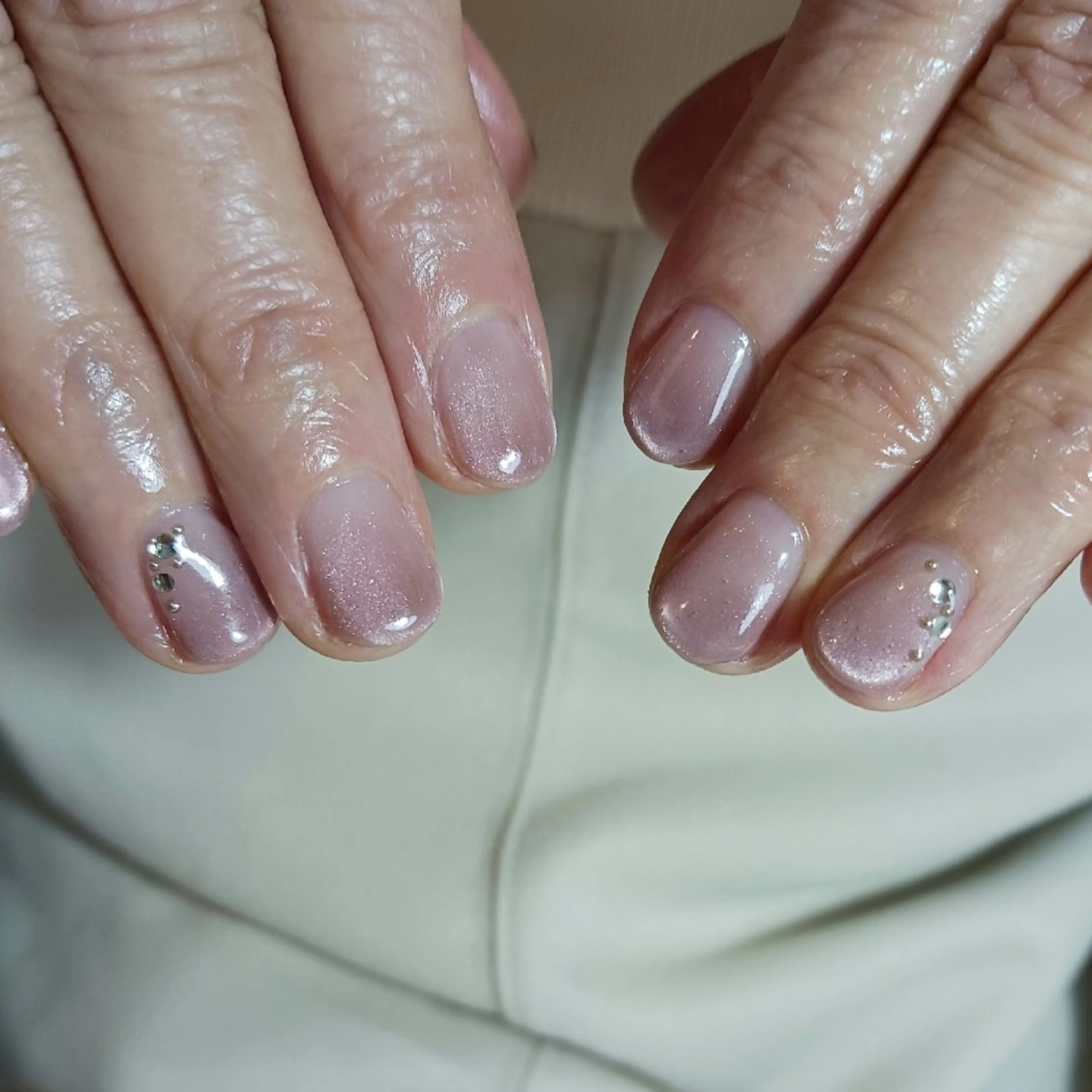 ネイル アートネイル グラデーション マグネットネイル 持ち込み ピンク ハンドネイル owlnail /持込みデザイン専門のネイルデザイン