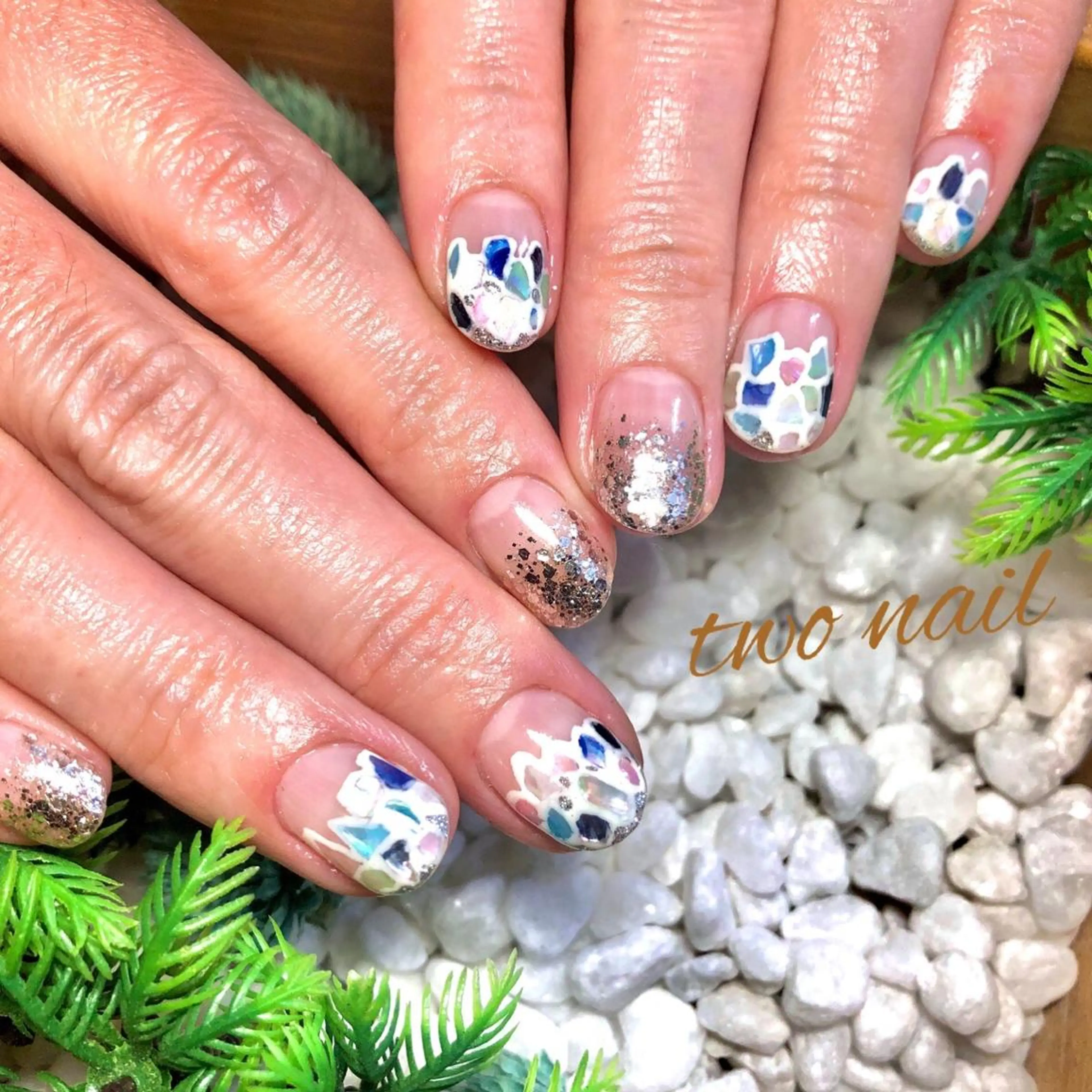 ネイル アートネイル フットネイル ハート two nailのネイルデザイン