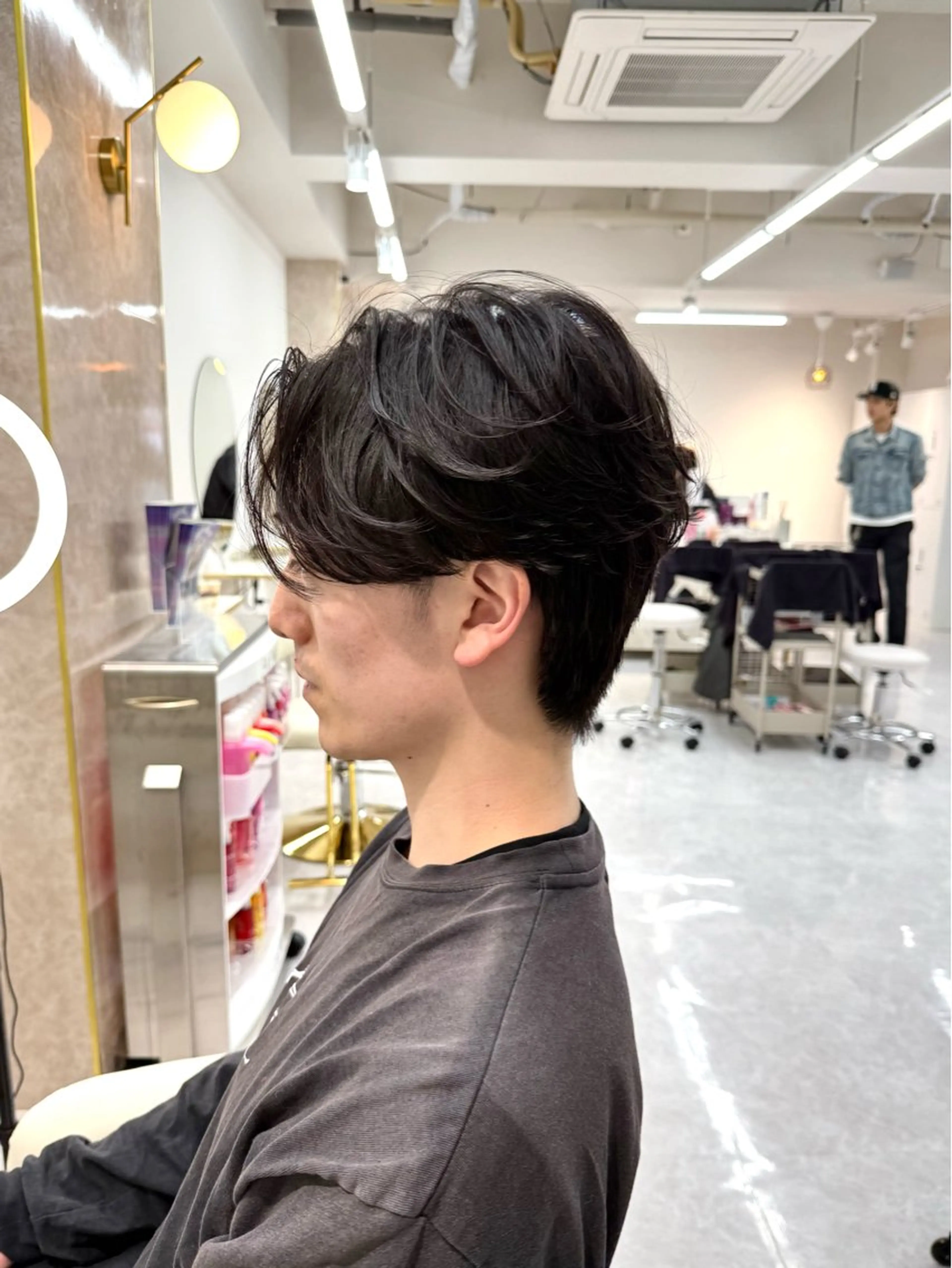 ミディアム メンズ センターパート カット パーマ 太我/フェザーパーマ /ニュアンスパーマのヘアスタイル