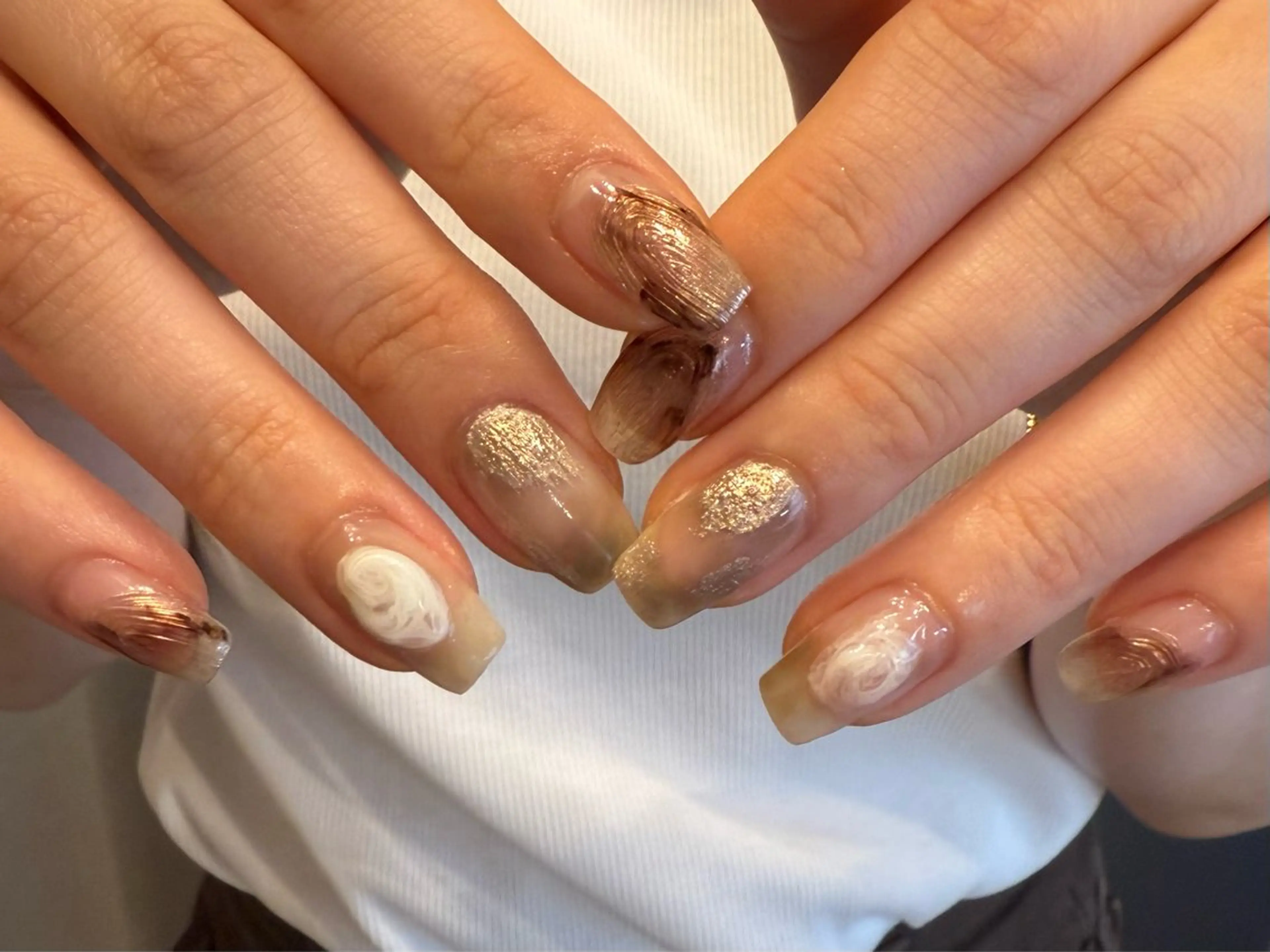 ネイル アートネイル ニュアンスネイル ハンドネイル filonnail asukaのネイルデザイン