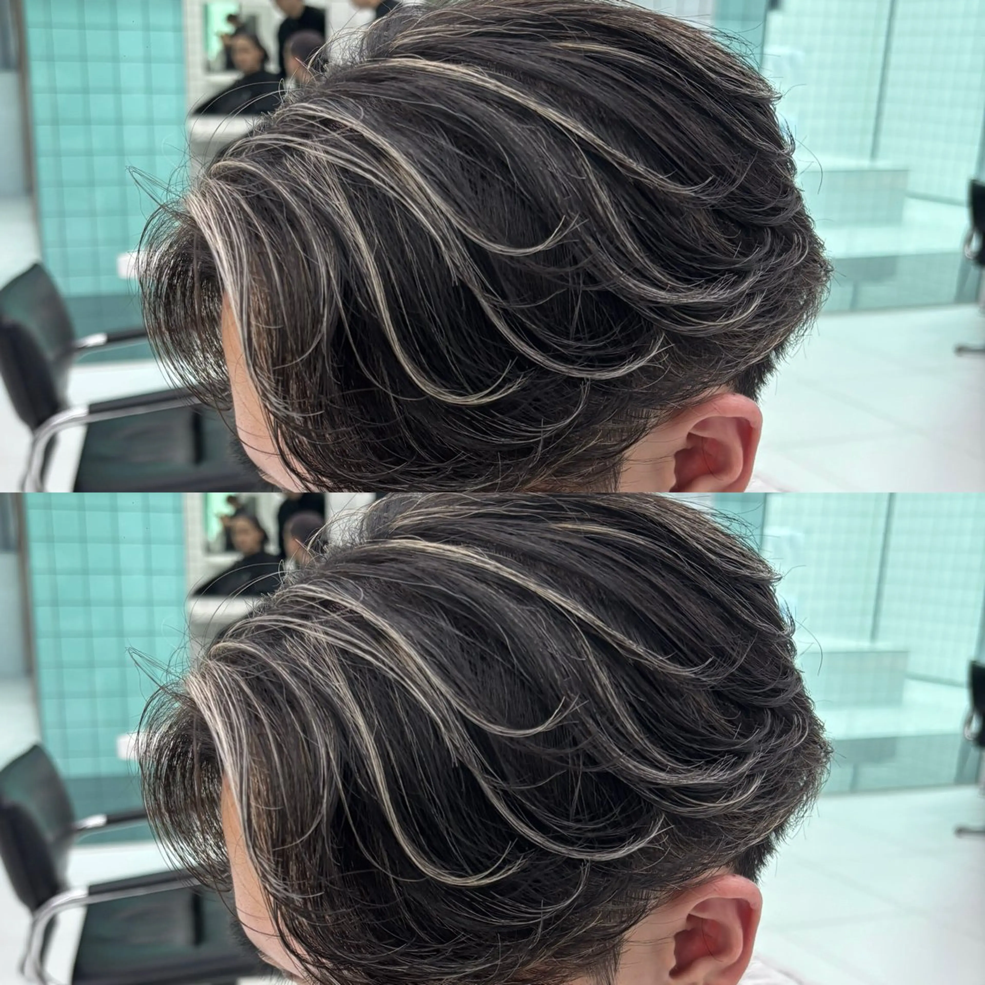 カラー メンズ メンズハイライト ハイライトカラー ヘアカラー miyu’s渋谷所属・高崎 堅心のヘアスタイル