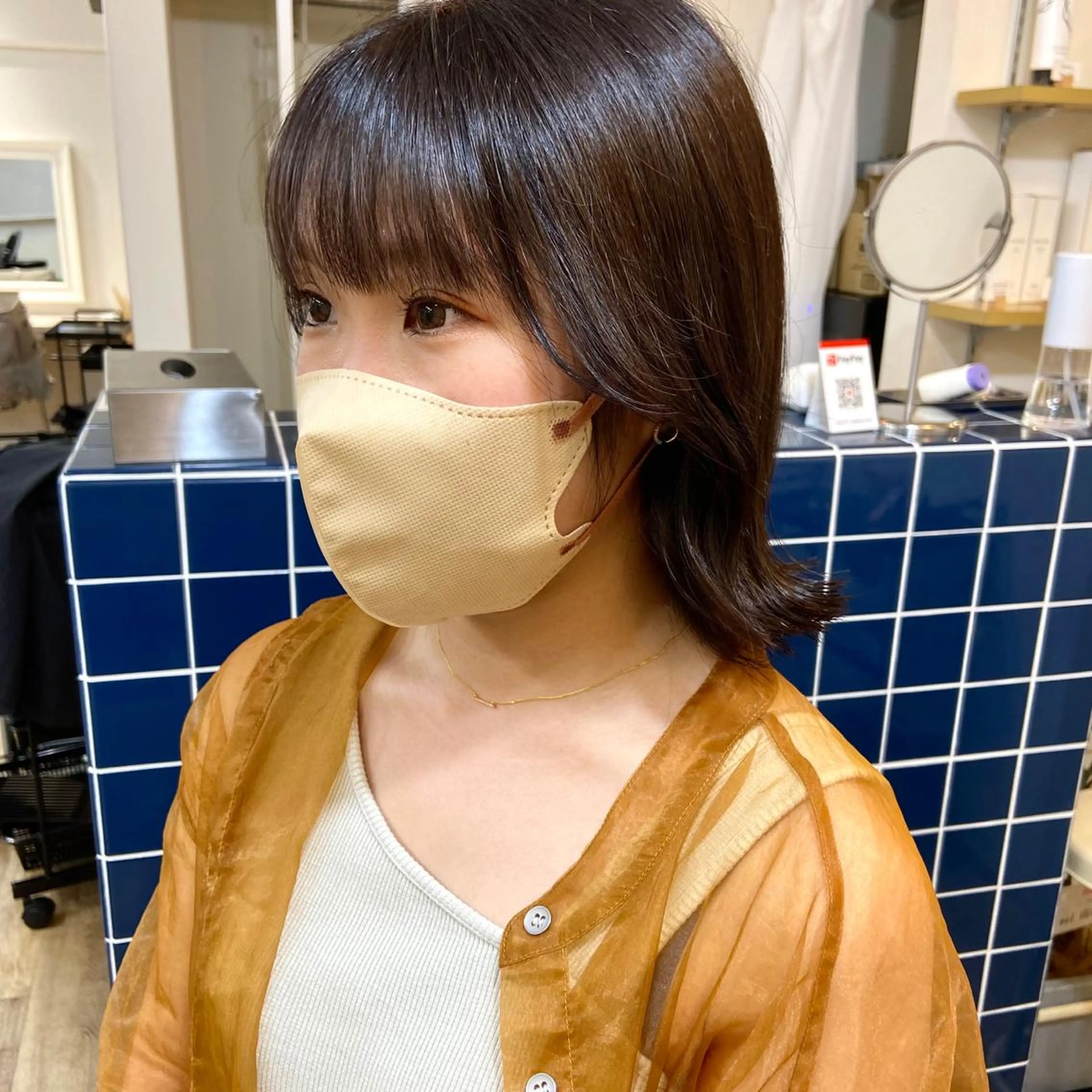 ミディアム カラー ベージュカラー ブリーチ ケアブリーチ 透明感カラー ダブルカラー mai 🎀 / 梅田美容室のヘアスタイル