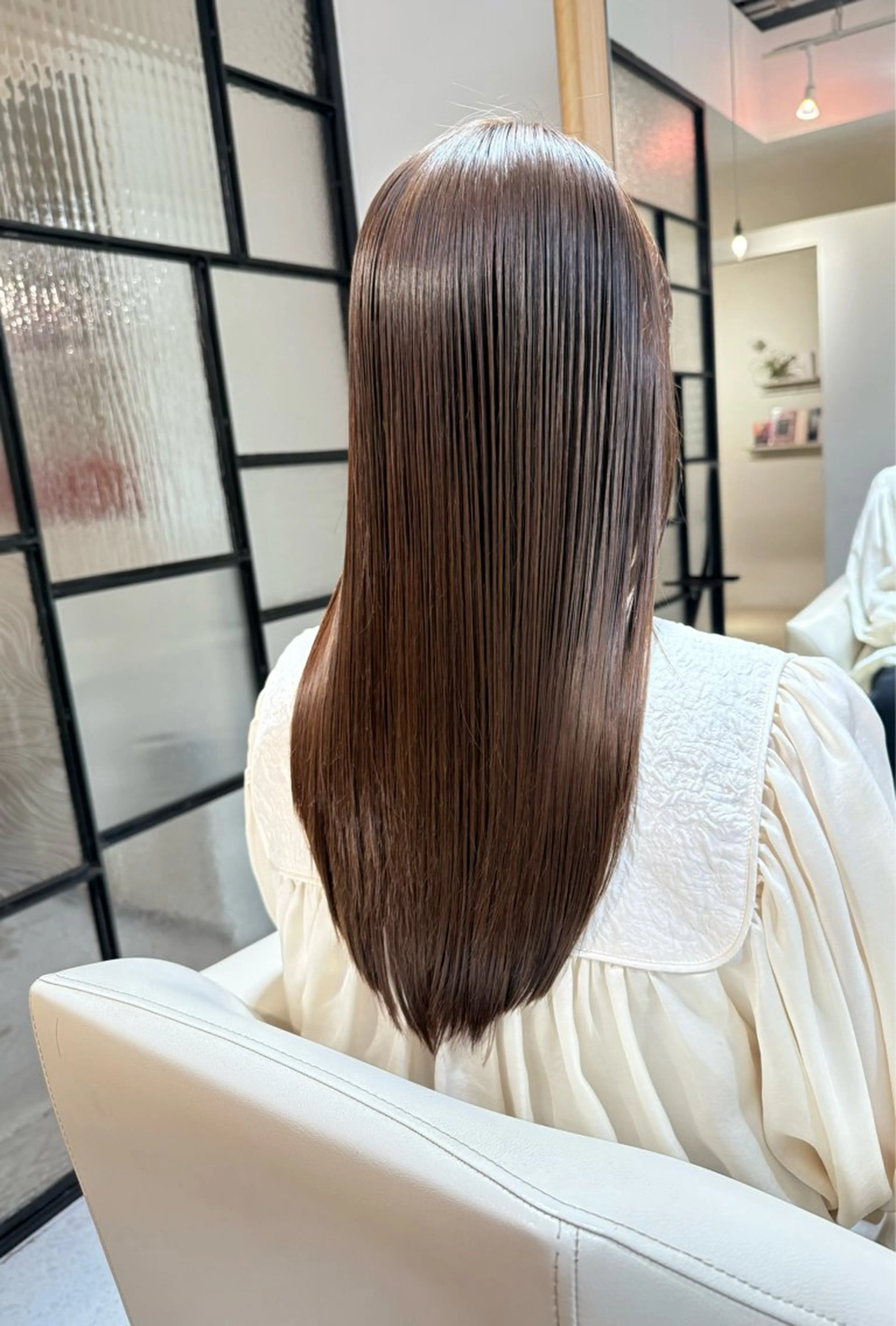 ロング カット 縮毛矯正 トリートメント 安永 涼のヘアスタイル