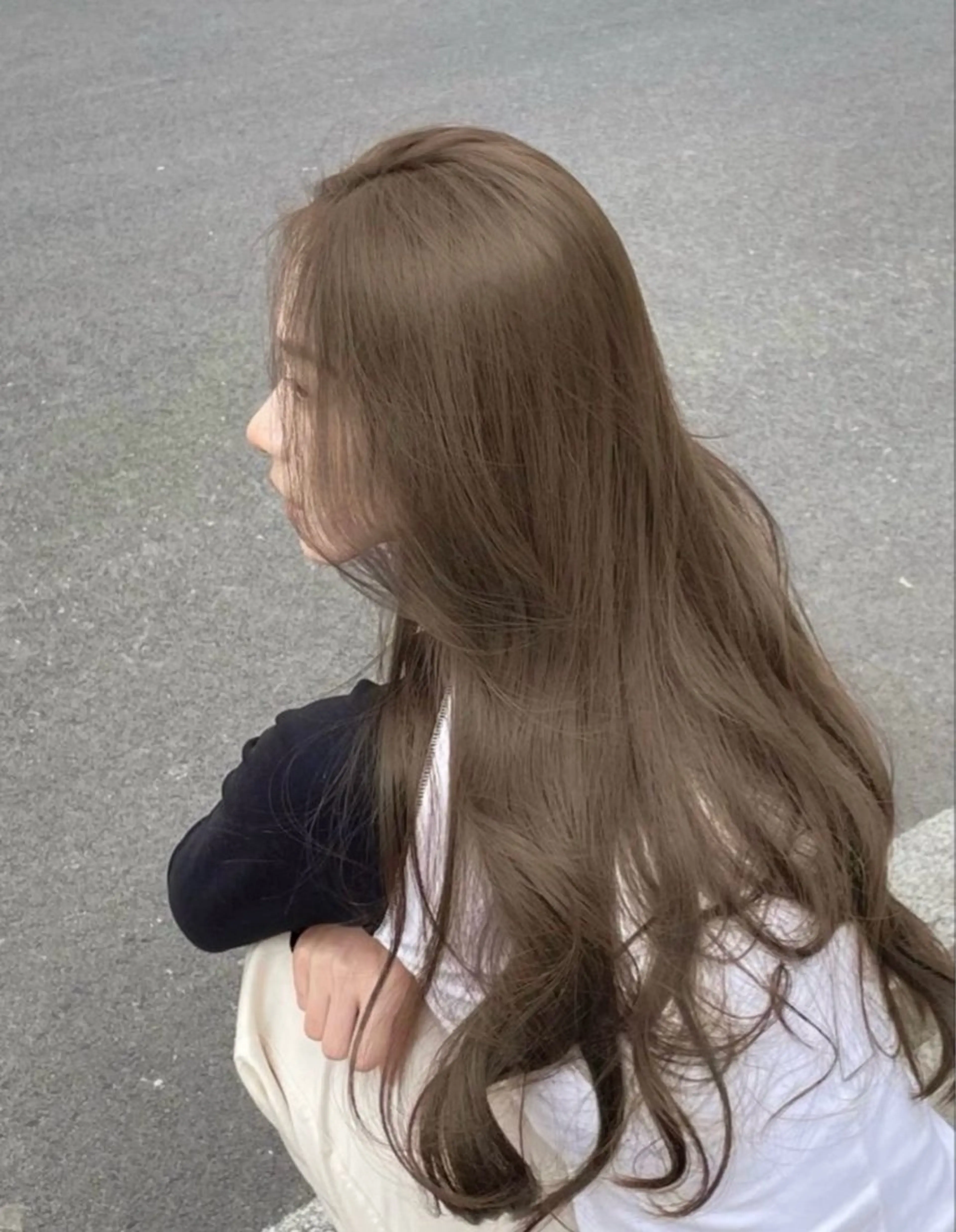 カラー ブリーチなし 透明感カラーのヘアスタイル