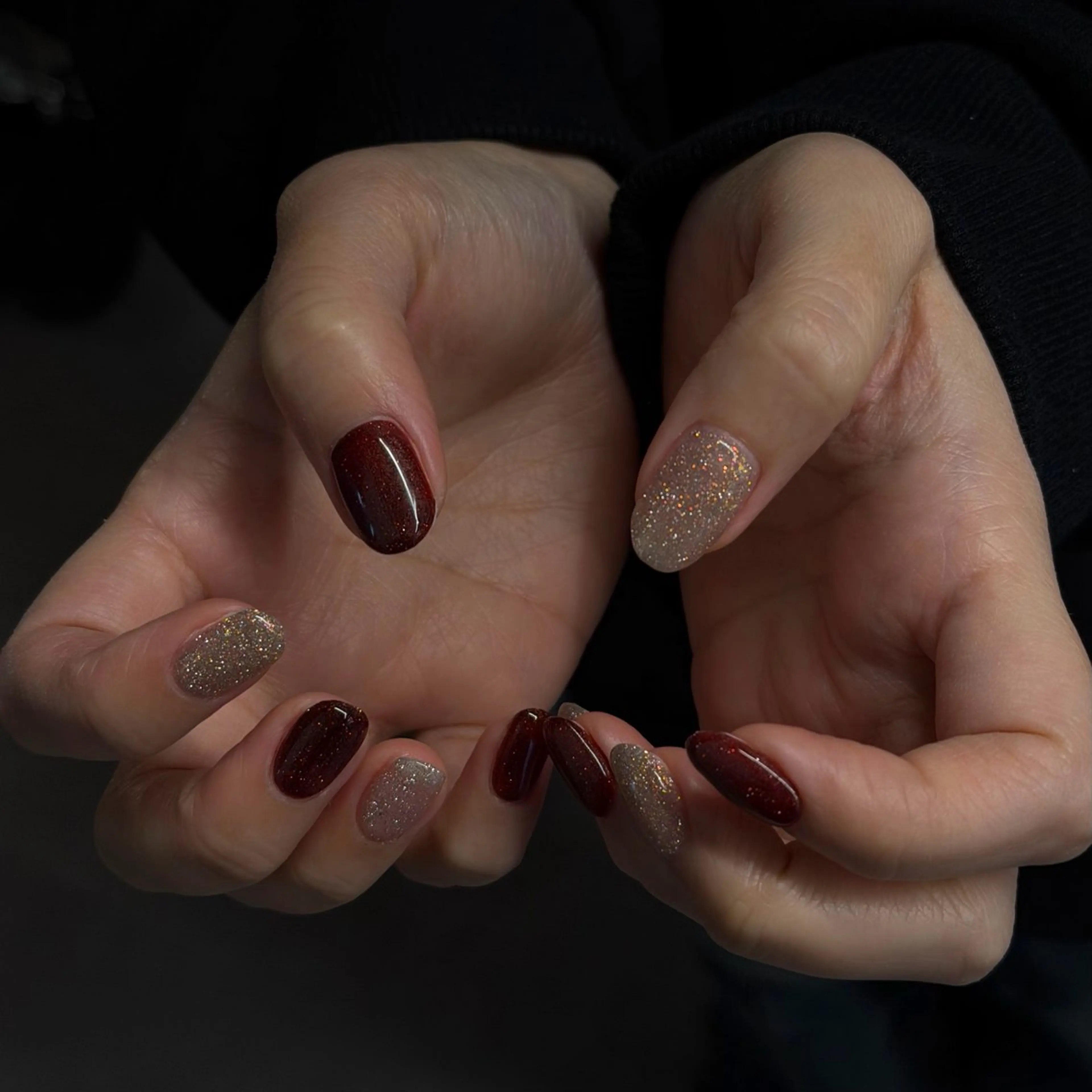 ネイル ラメ(グリッター) mori yuina ┆͓̽ NUDGEのネイルデザイン