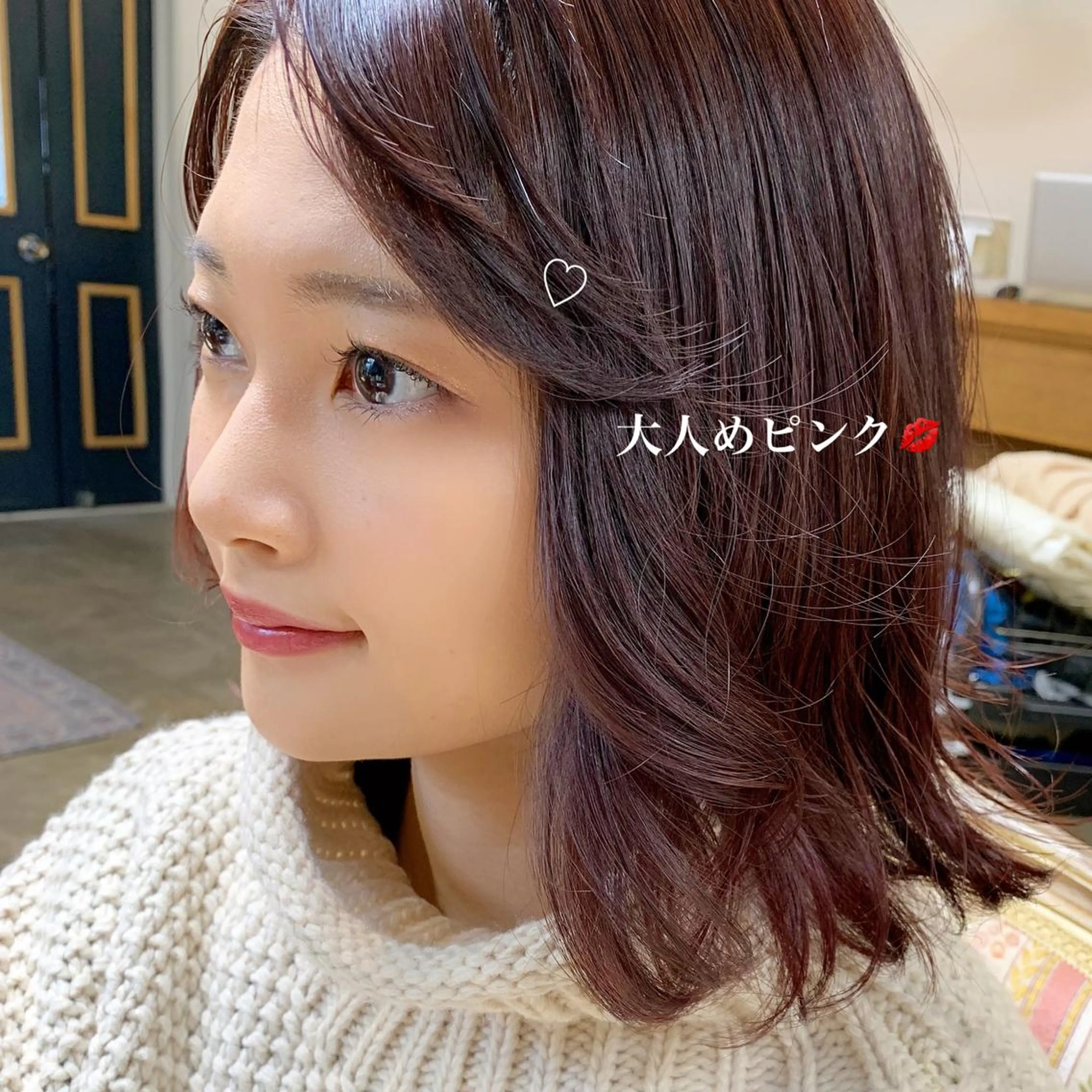 ミディアム カラー ピンクカラー バイオレットカラー park theSTANDARD所属・HARUKA ♡モデル募集中♡のヘアスタイル