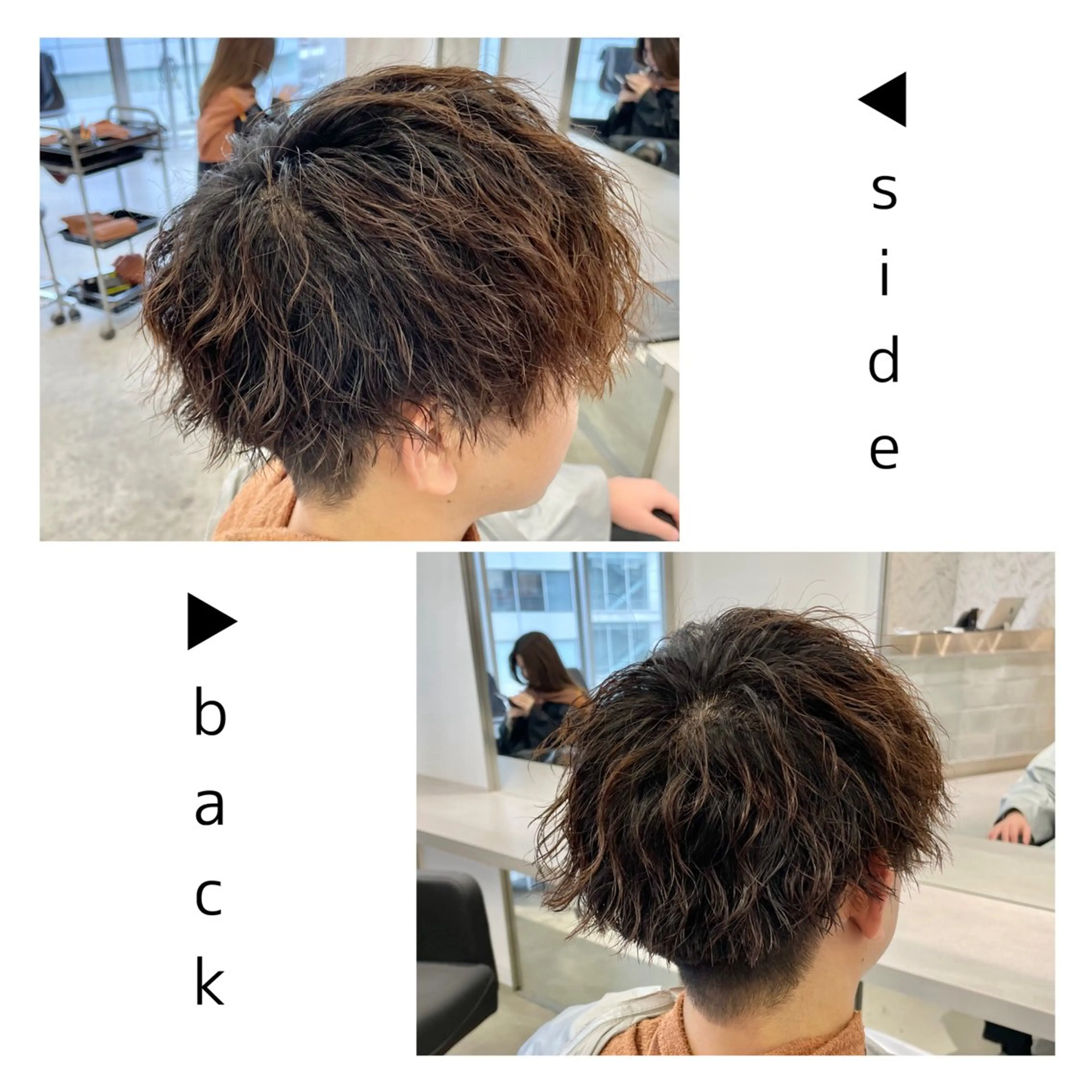 ミディアム パーマ カット パーマ パーマ&ブリーチ /飯牟田/GEAR.のヘアスタイル