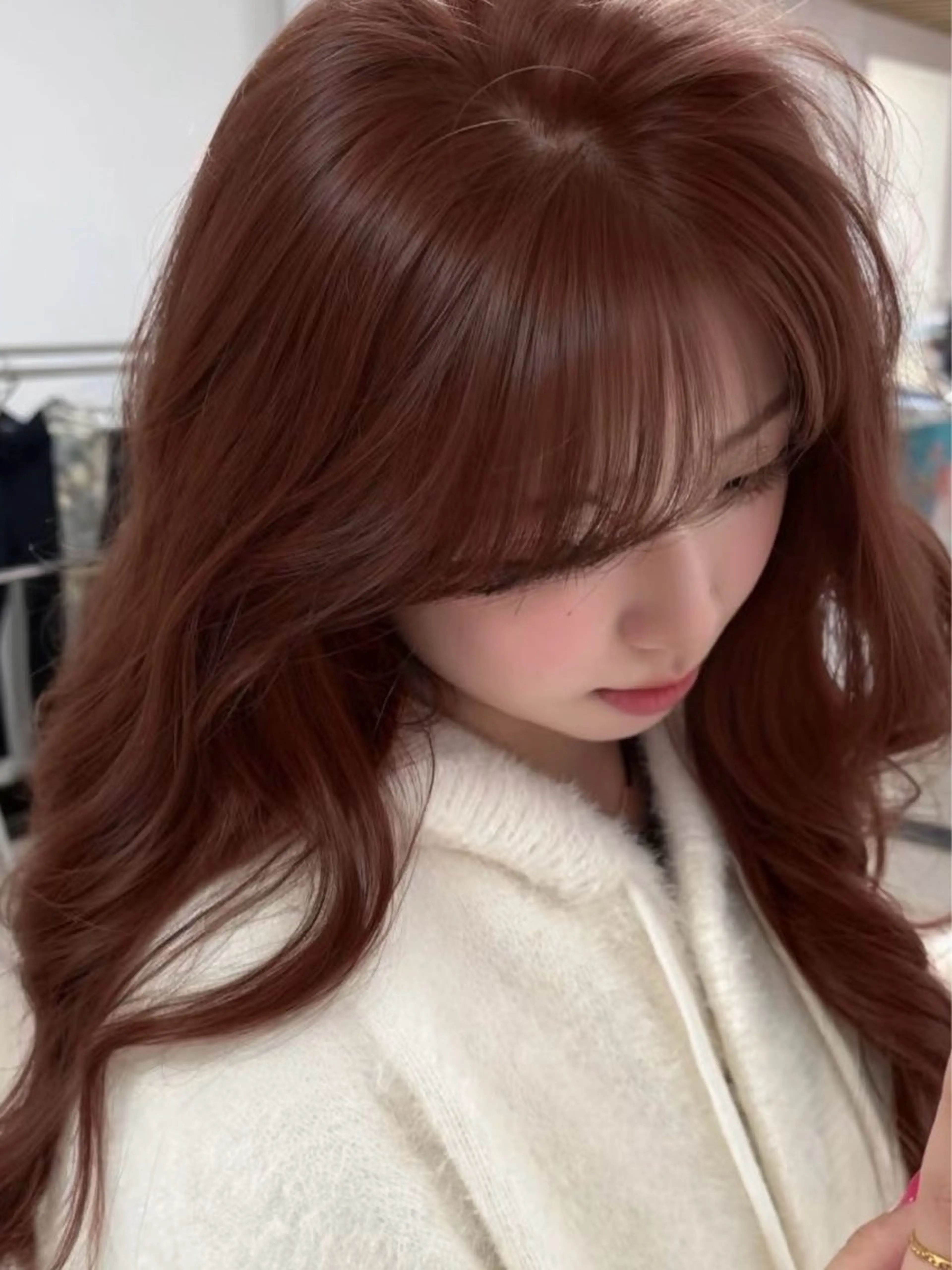 ロング カラー トレンド暖色ヘア🍒 miu🍒のヘアスタイル