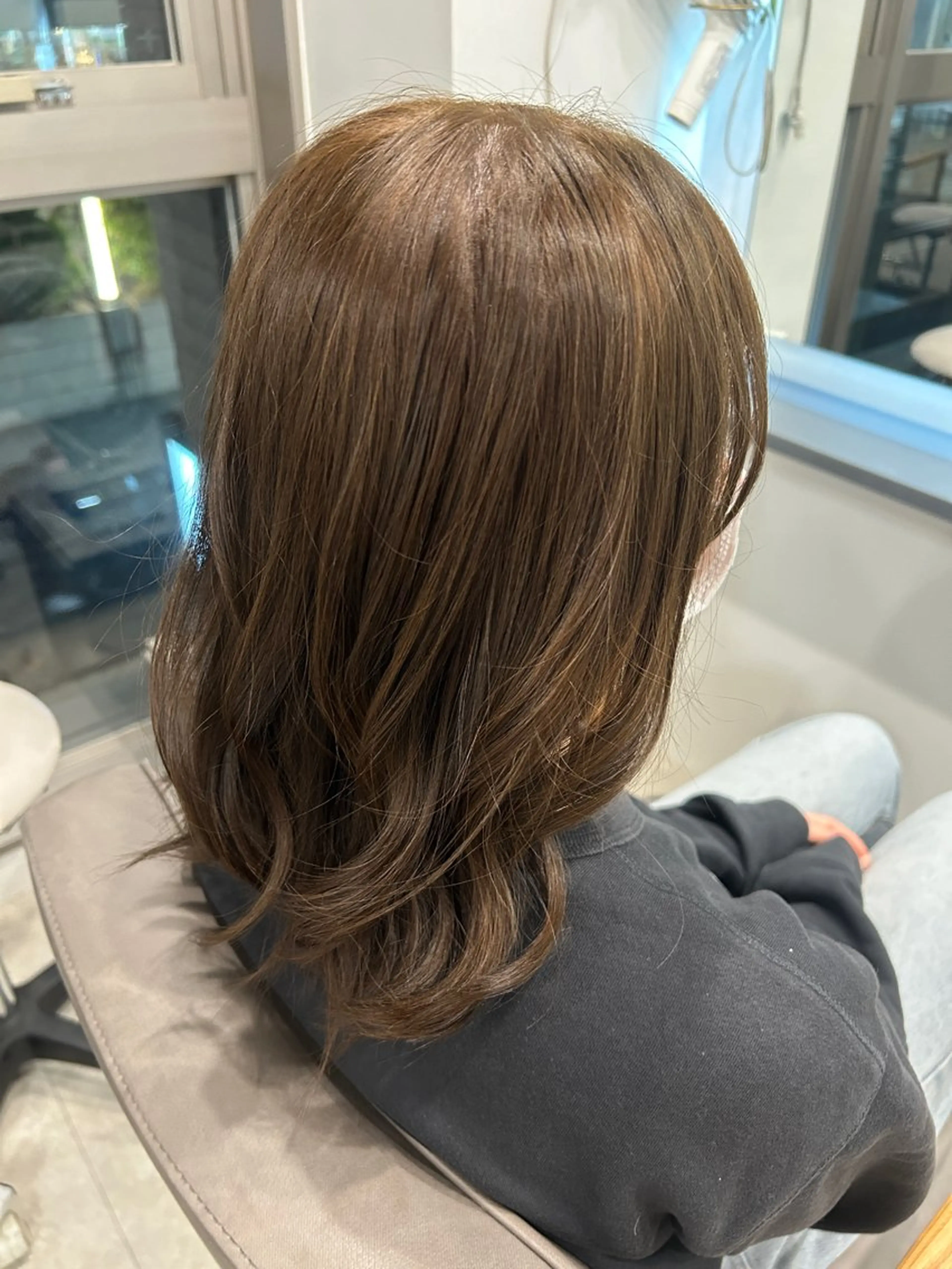 ミディアム カラー ブリーチ 透明感カラー ブリーチなしカラー カット ヘアカラー from.../中村 るな🌙のヘアスタイル