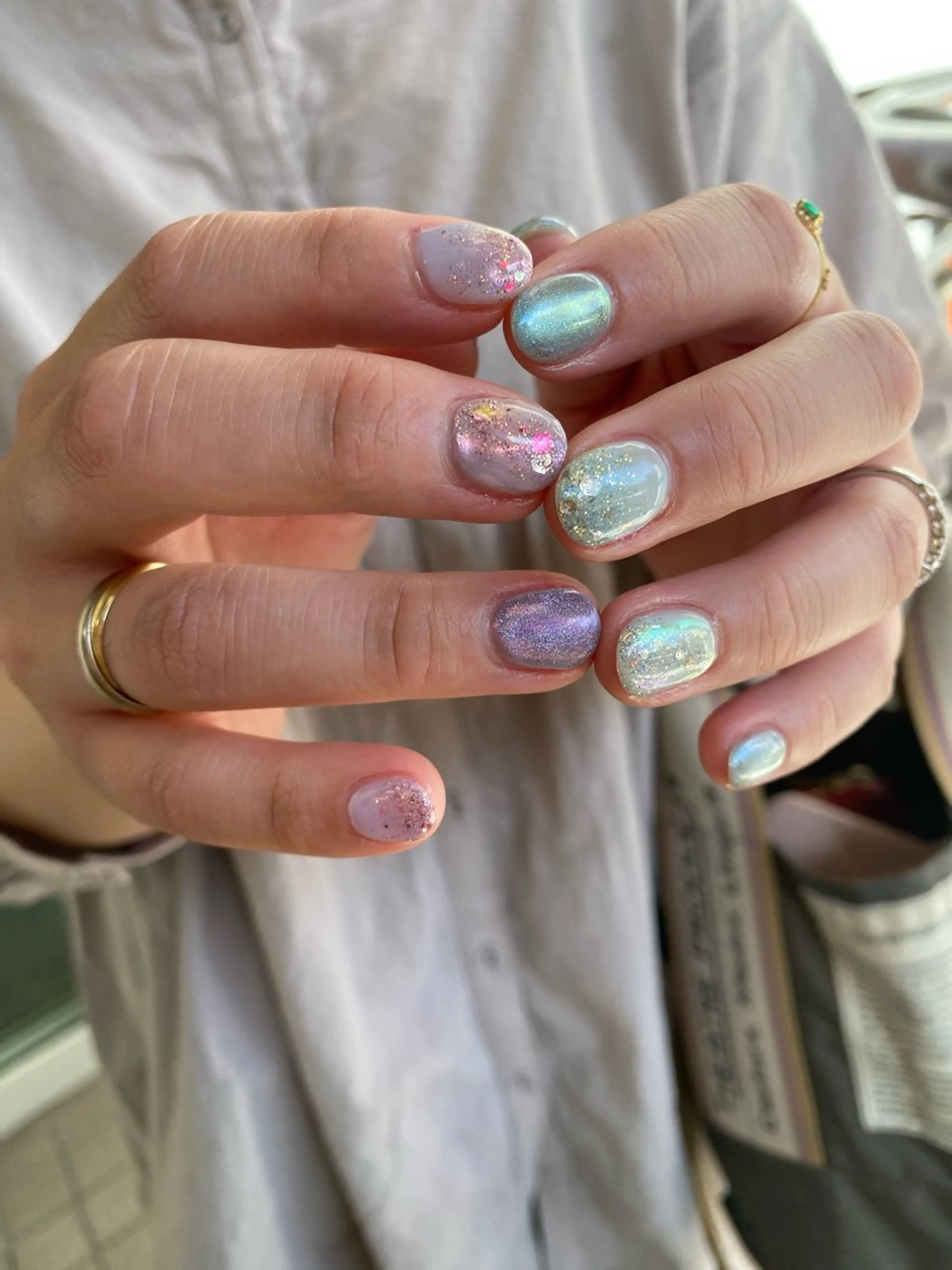 ネイル 氷ネイル・うるうるネイル nable.所属・栗林 実莉のネイルデザイン