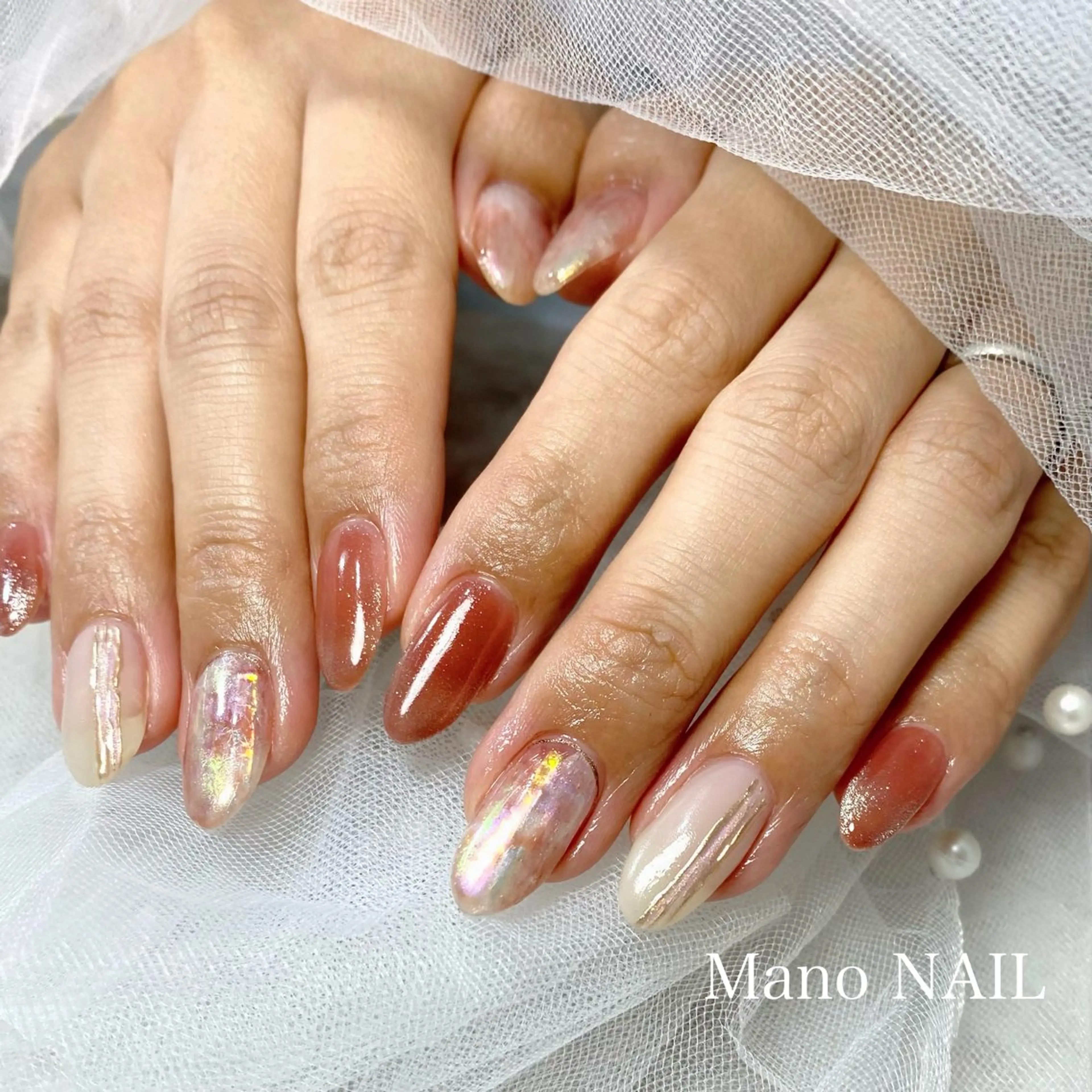 ネイル アートネイル ニュアンスネイル ハンドネイル Mano NAILのネイルデザイン