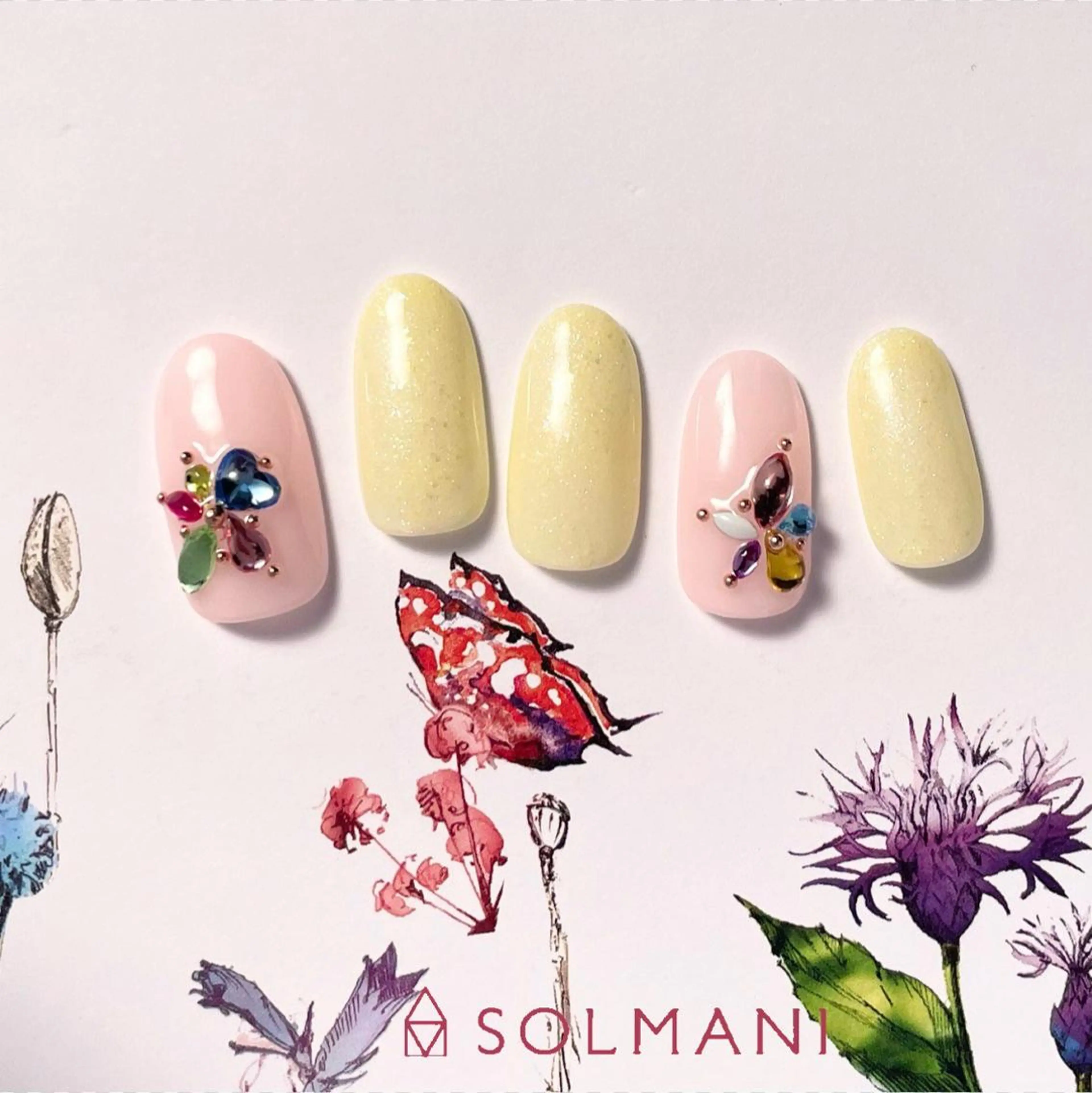 ネイル フラワーネイル SOLMANI 予約担当のネイルデザイン