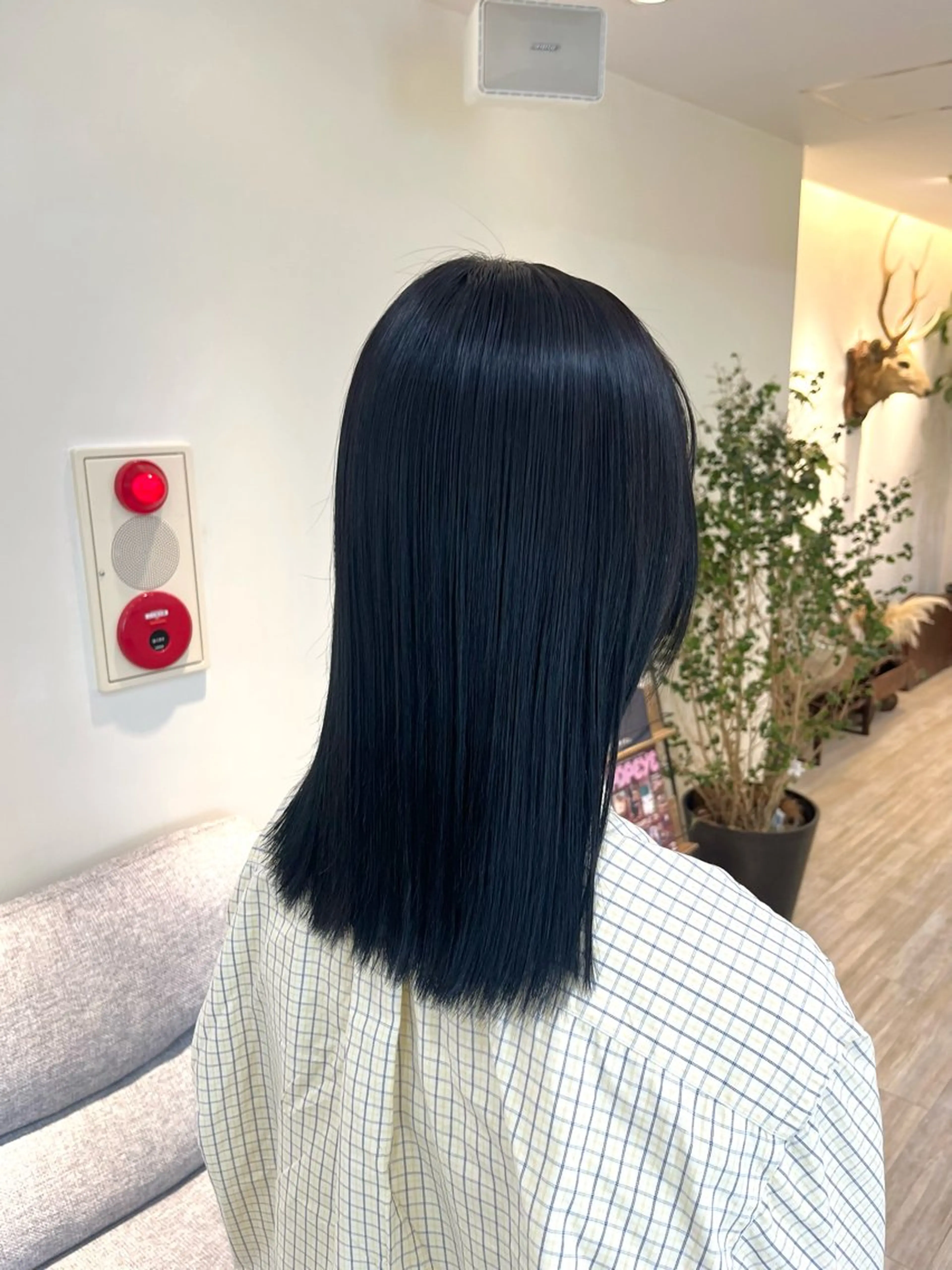 ミディアム カラー パーマ つぼみ/パーマ ／レイヤー／ボブのヘアスタイル