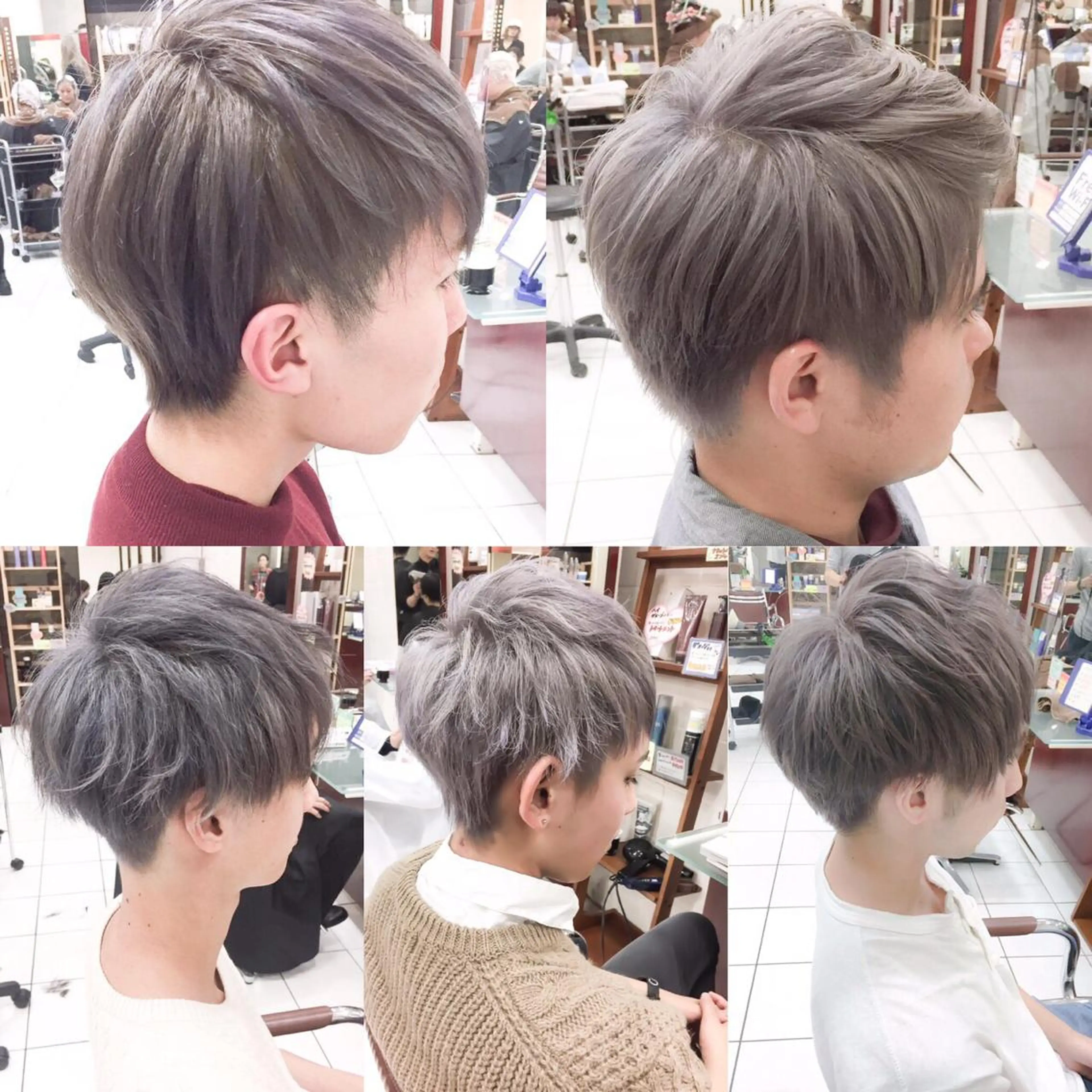 ショート カラー メンズ モテ髪透明感❤️ デイズヘアカラーのヘアスタイル