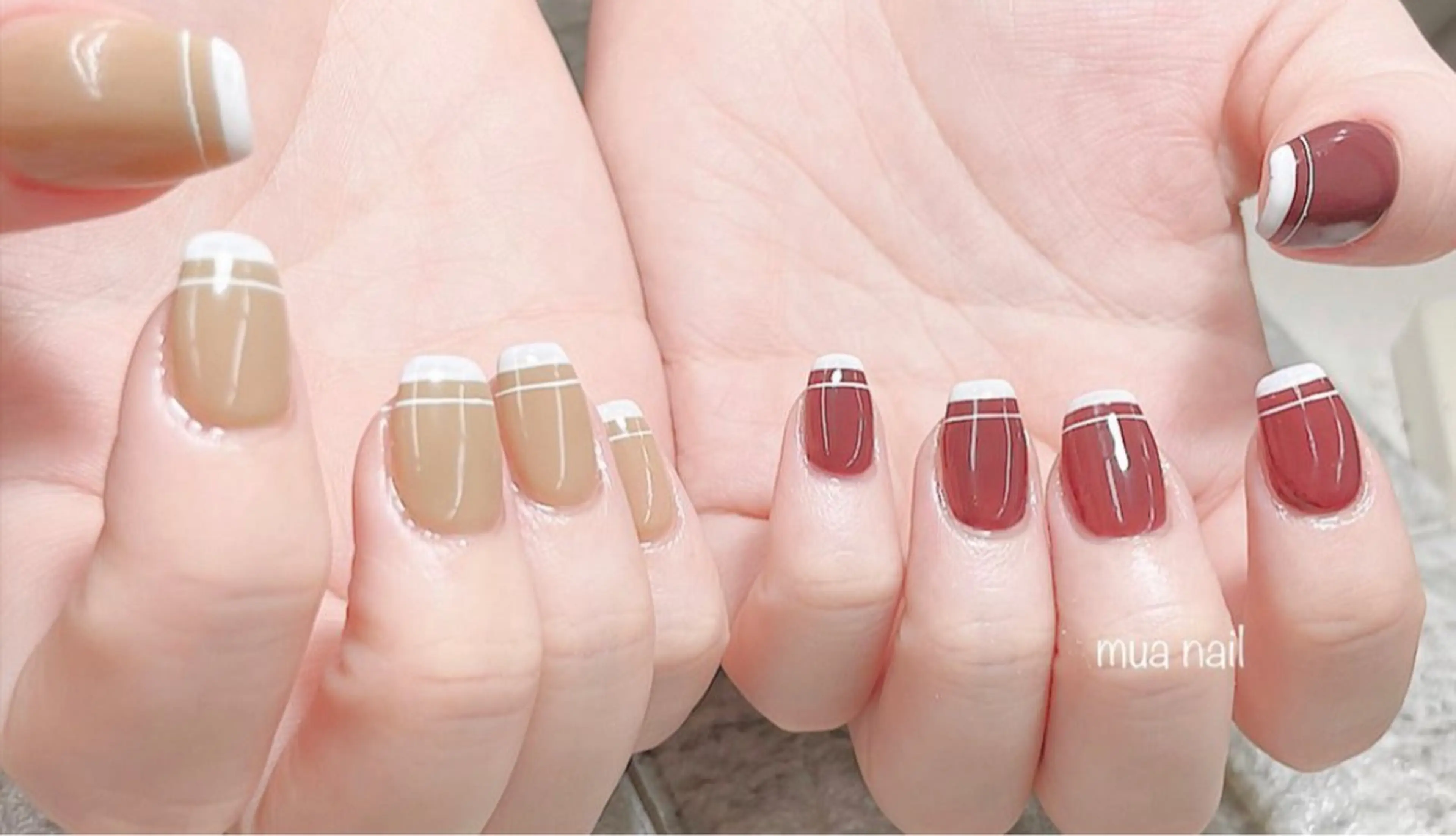 ネイル ブルー ハンドネイル mua nail mikiのネイルデザイン