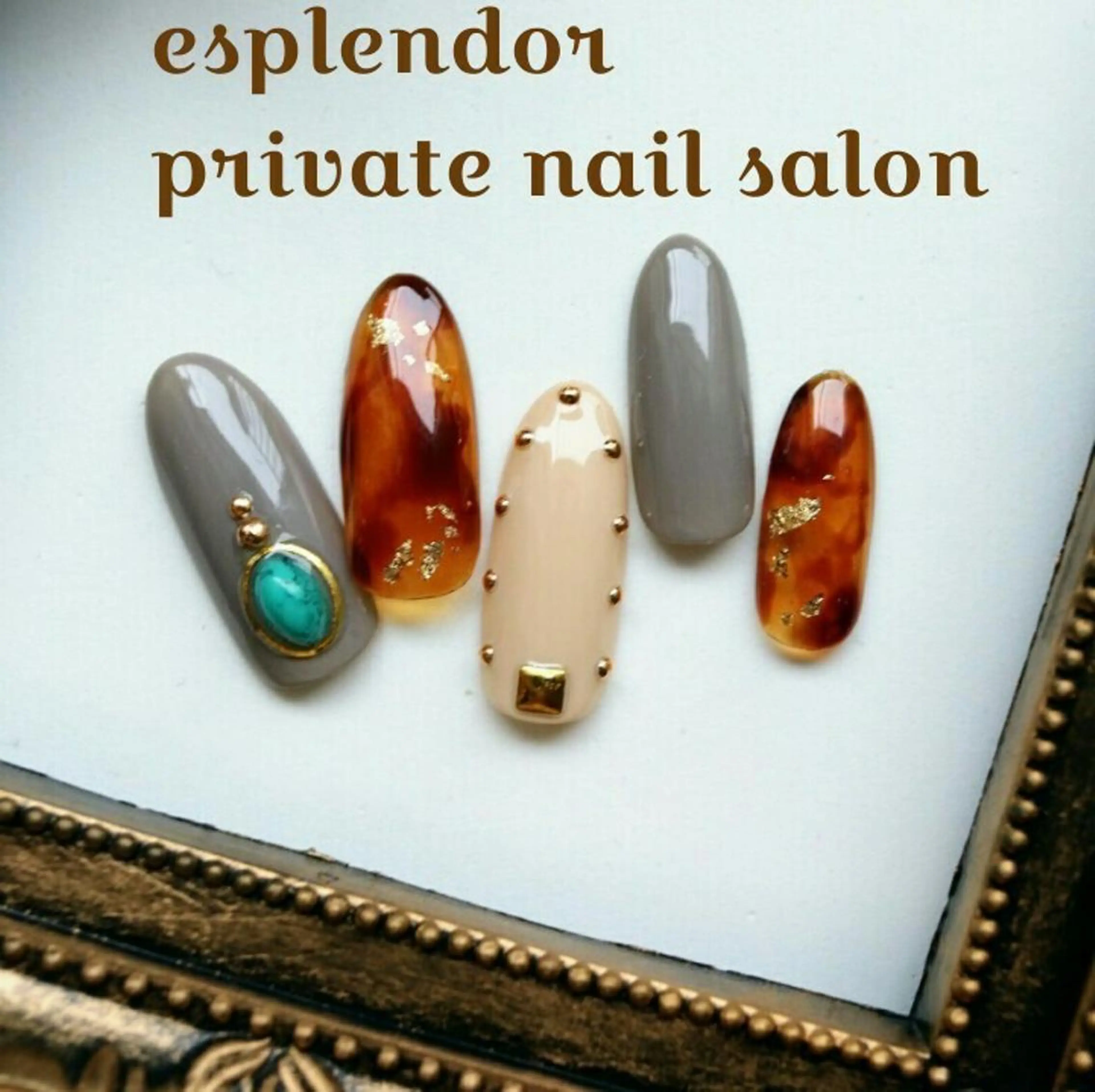 ネイル アートネイル べっ甲ネイル esplendor  エスプレンドル所属・esplendor  エスプレンドルのネイルデザイン