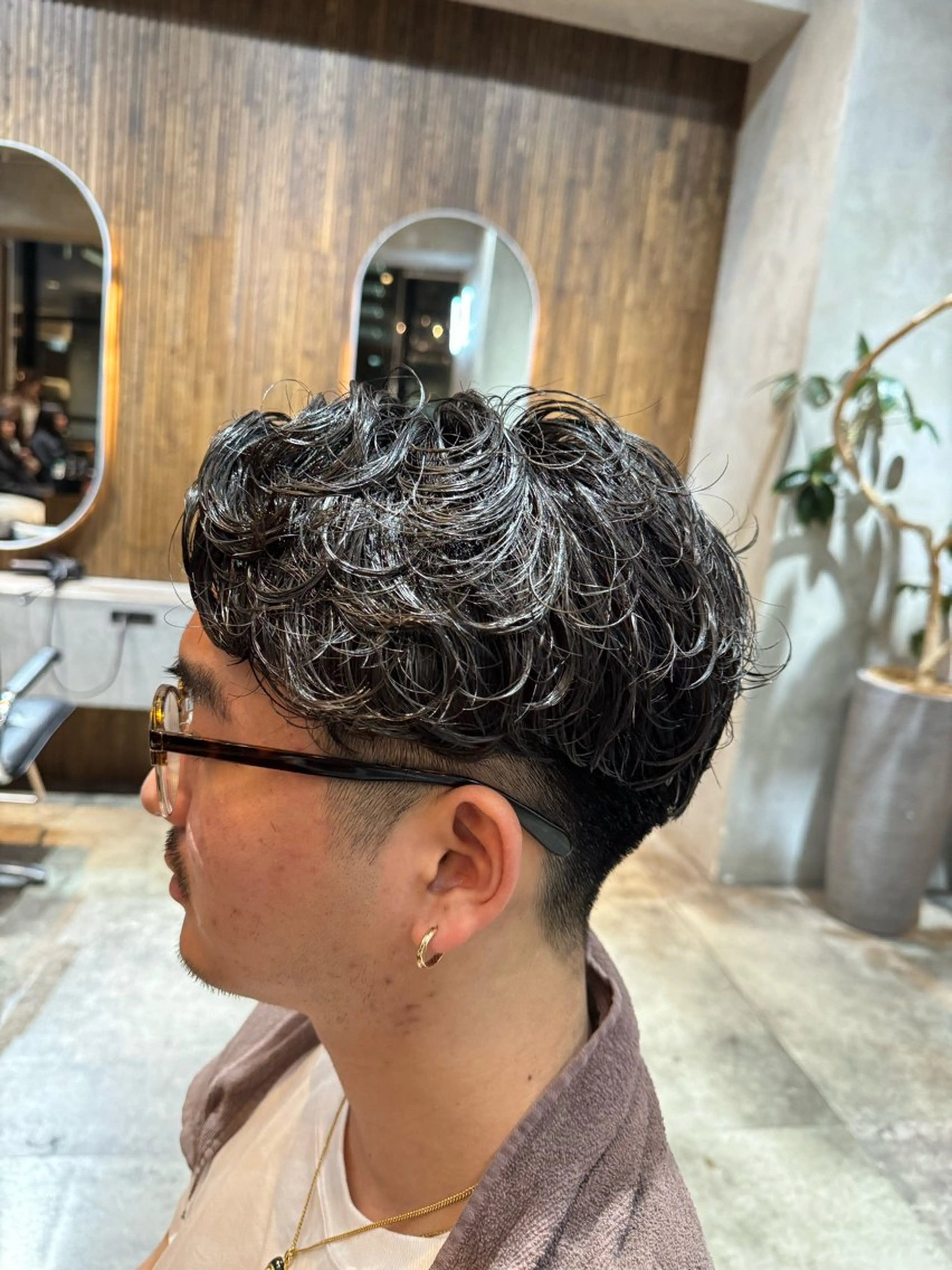 パーマ メンズ メンズパーマ スペインカール メンズ特化ニュアンス パーマ　RYOのヘアスタイル