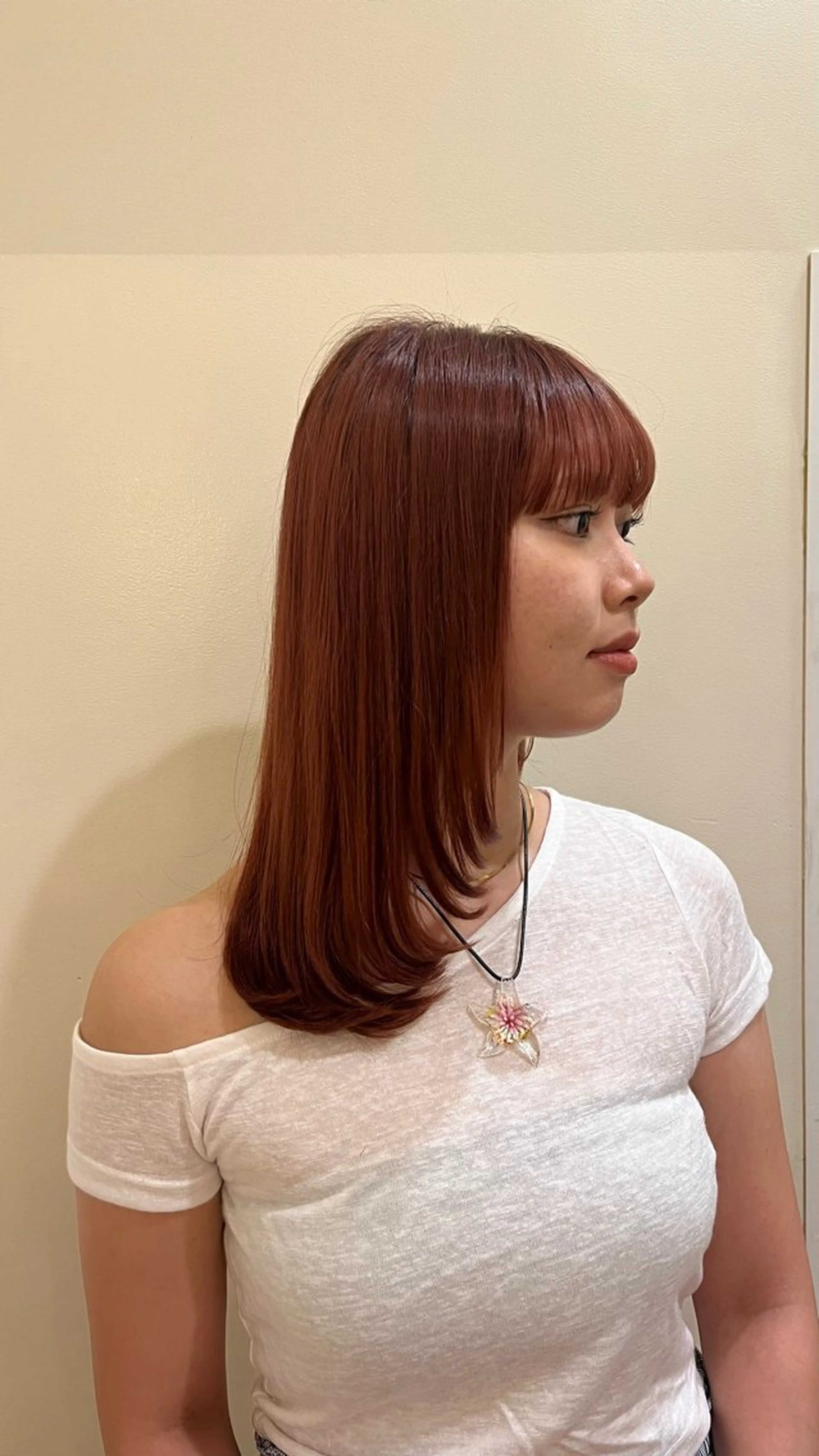 セミロング 顔周りカット レイヤーカット CHICCA本八幡 平賀ひなたのヘアスタイル