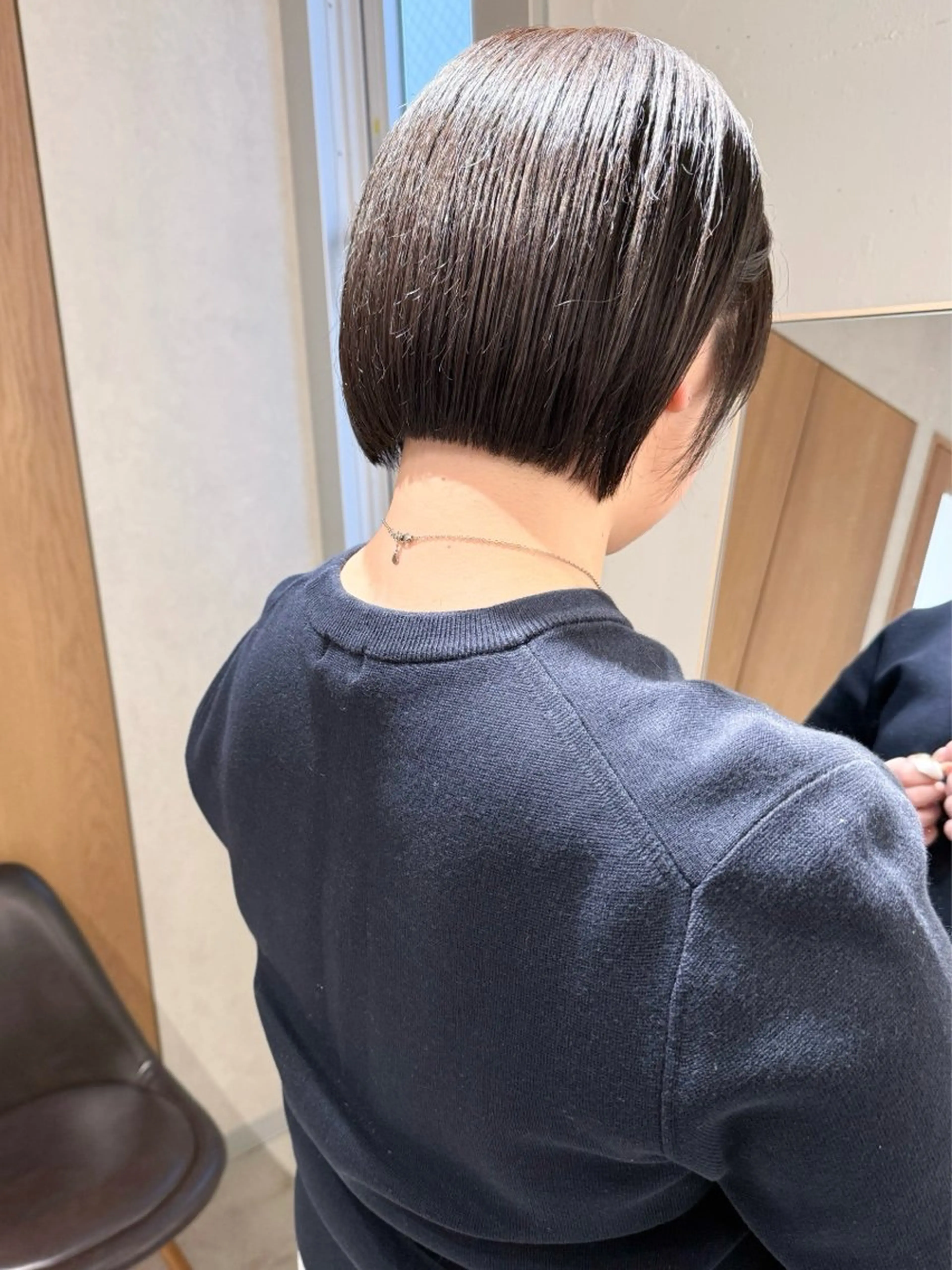 ショート カラー カット ヘアカラー 似合わせぷつっとボブ 縮毛矯正 久保田彩菜のヘアスタイル