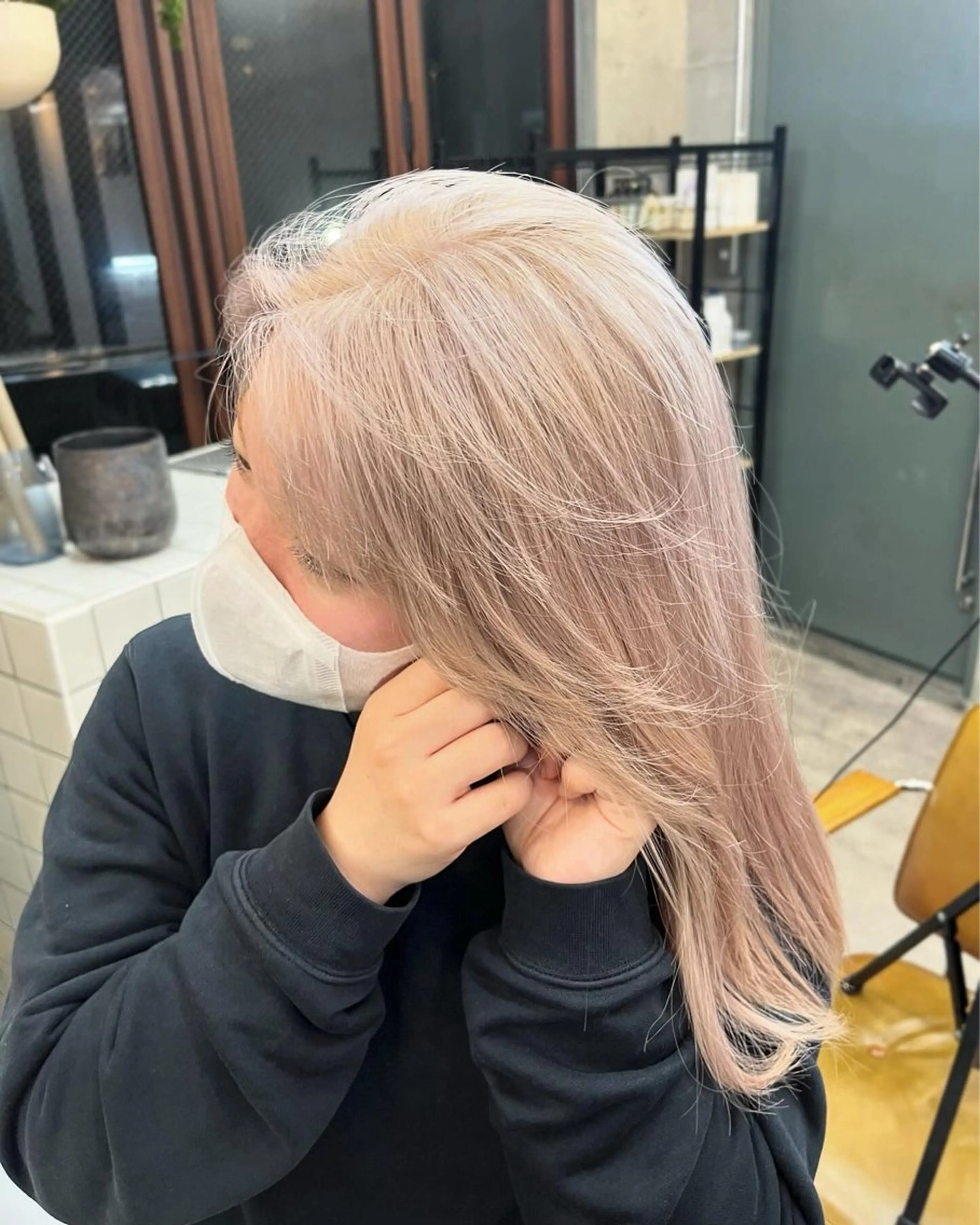 ロング 顔周りカット ヘアカラー SALT WATER所属・🫐 𝐌𝐚𝐨 🫐似合わせcutのヘアスタイル