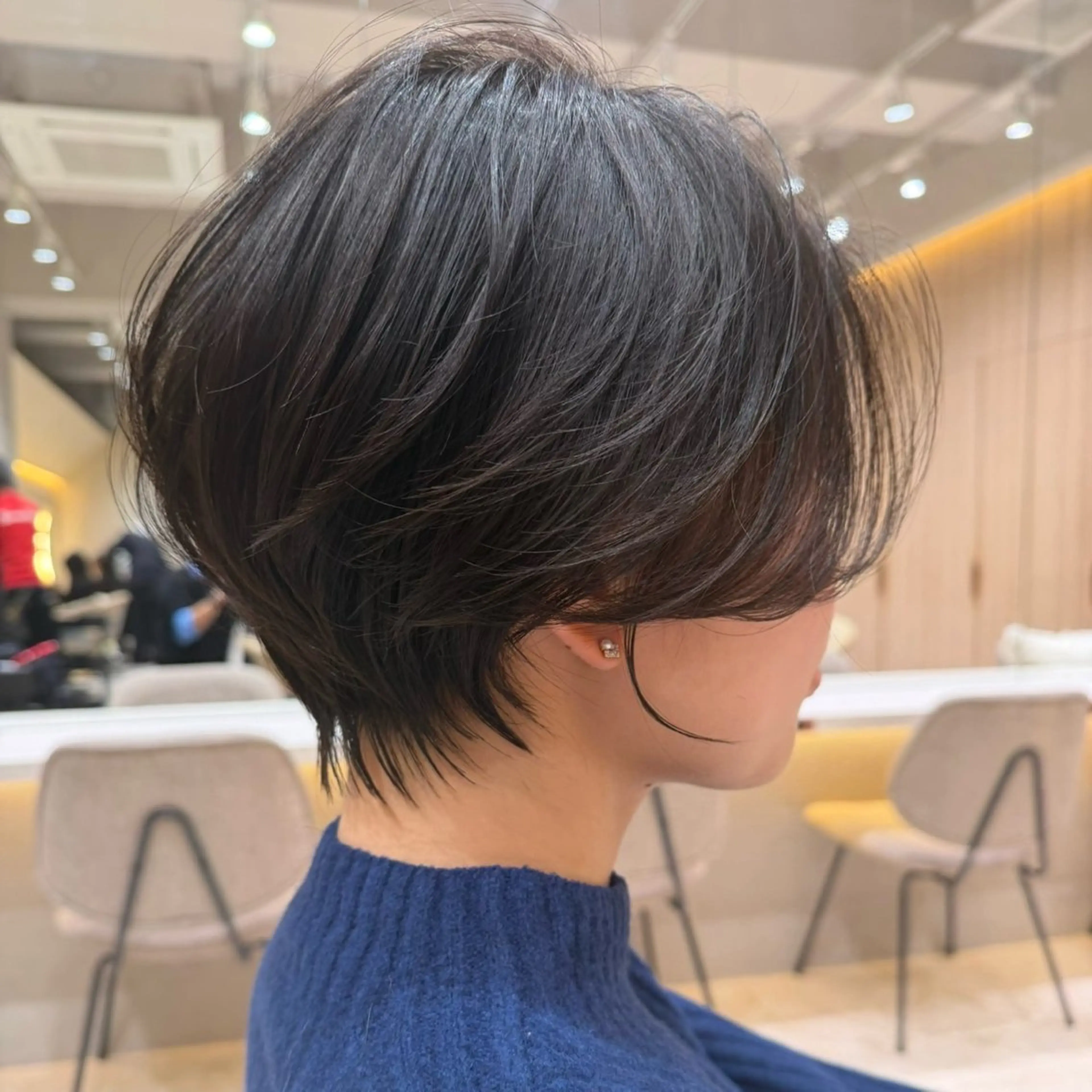 ショート カラー 似合わせカット カット ヘアカラー トリートメント レイヤー/髪質改善 Lond ambreのヘアスタイル