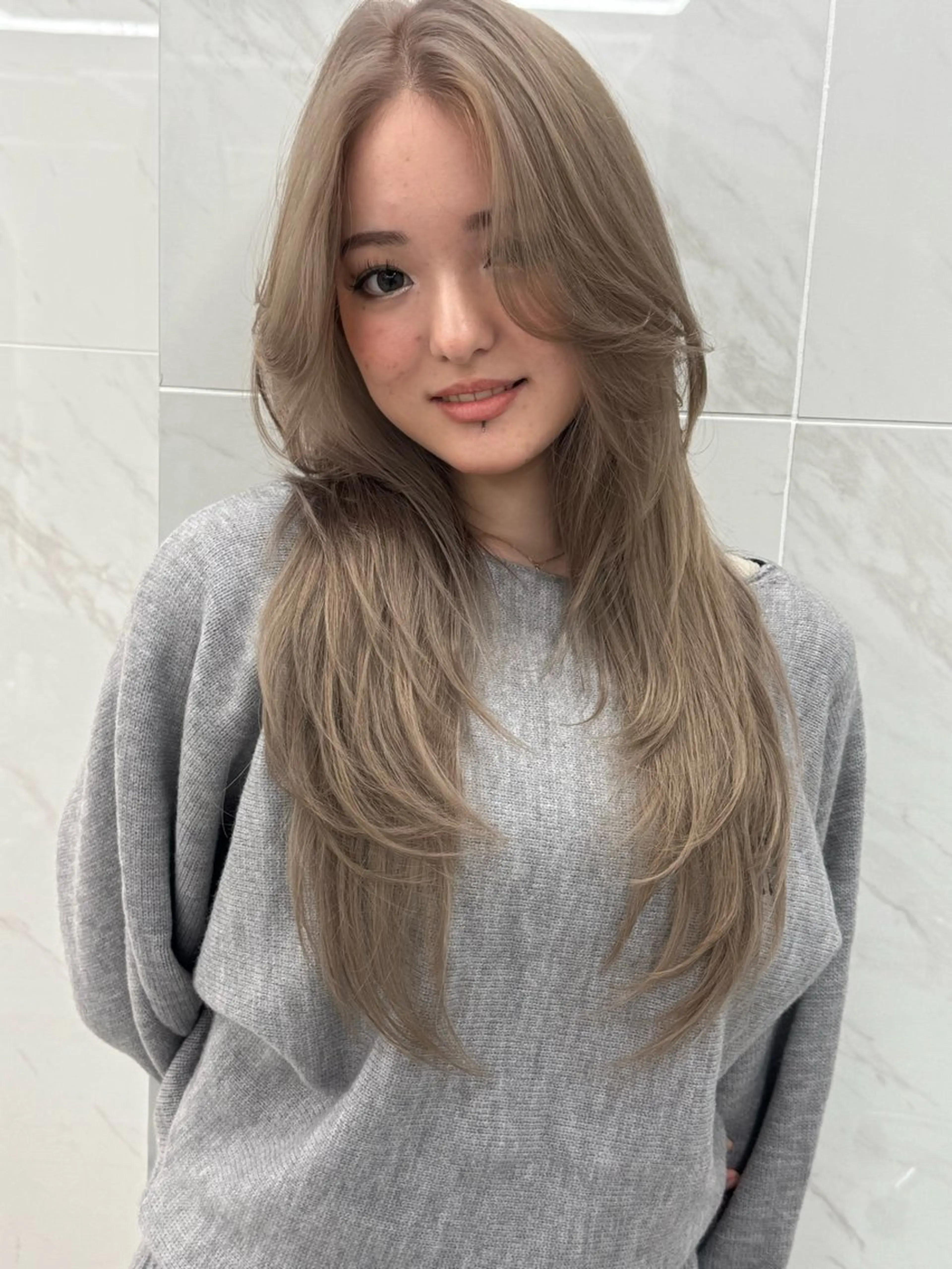 ロング カラー ヘアカラー ヘアセット 栄美容師/kiti /ボブ/ケントのヘアスタイル