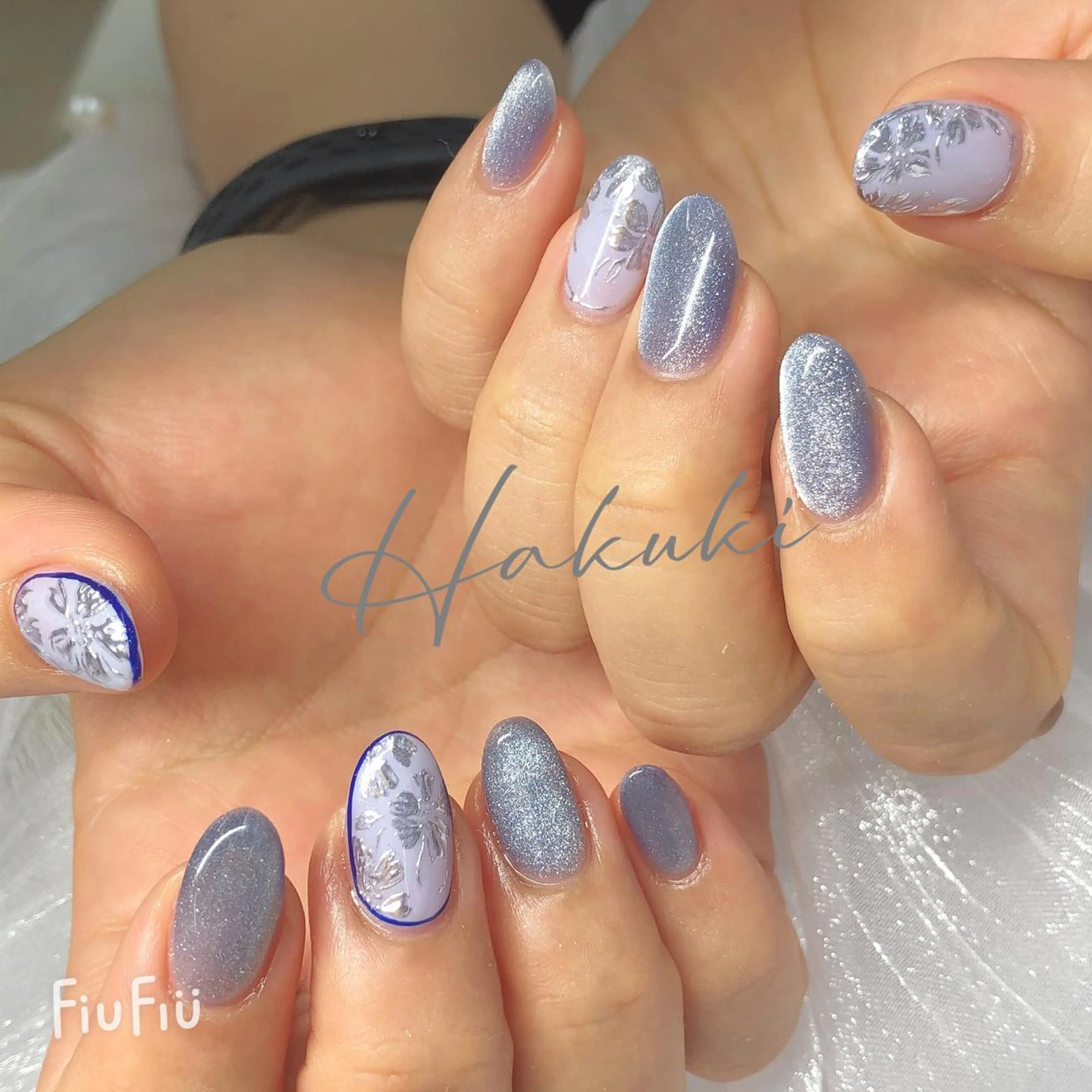 ネイル ハンドネイル ハンドケア ハク キのネイルデザイン