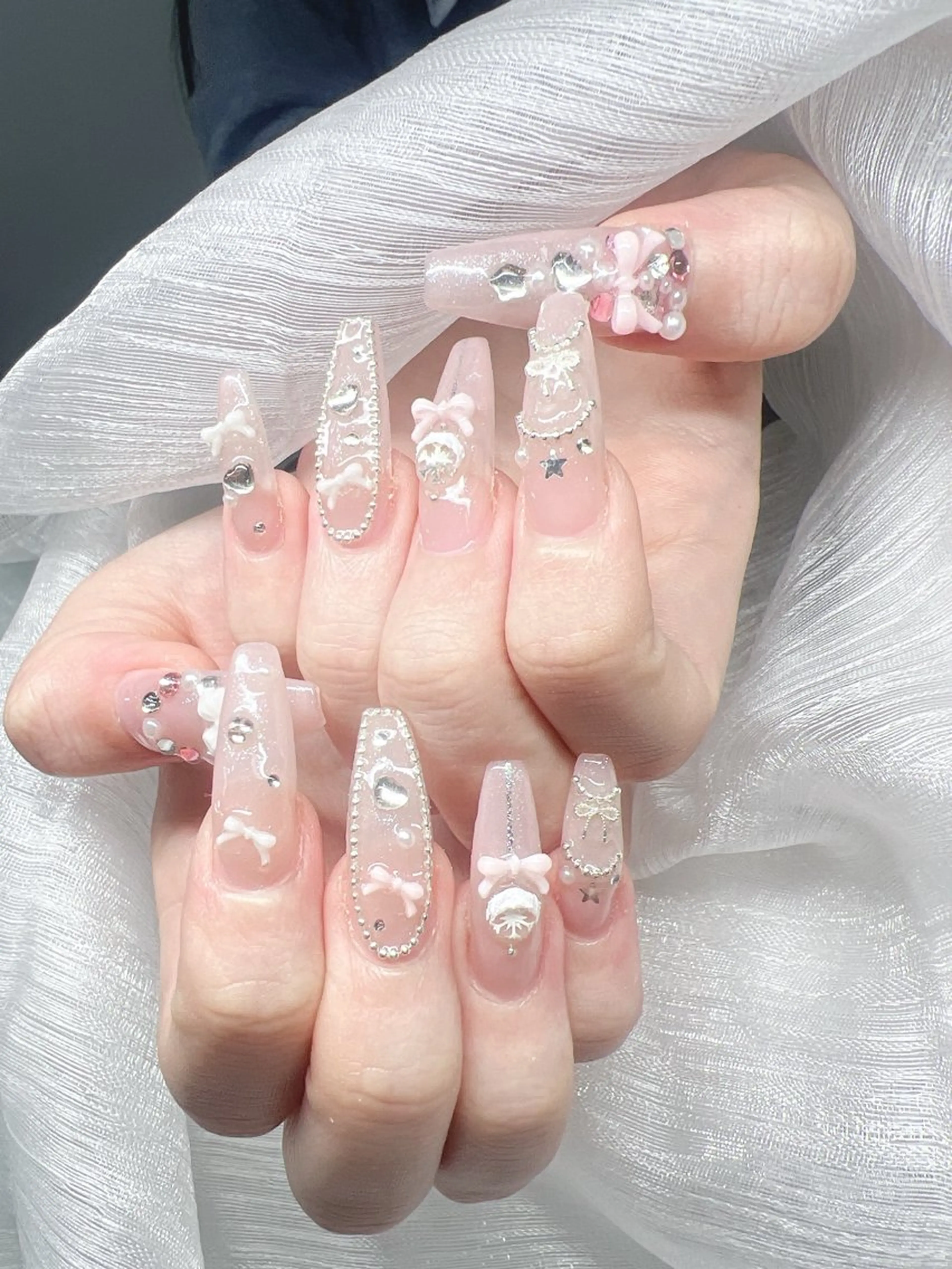 ネイル ハンドネイル Lee Nails チップ長さだし専門店のネイルデザイン