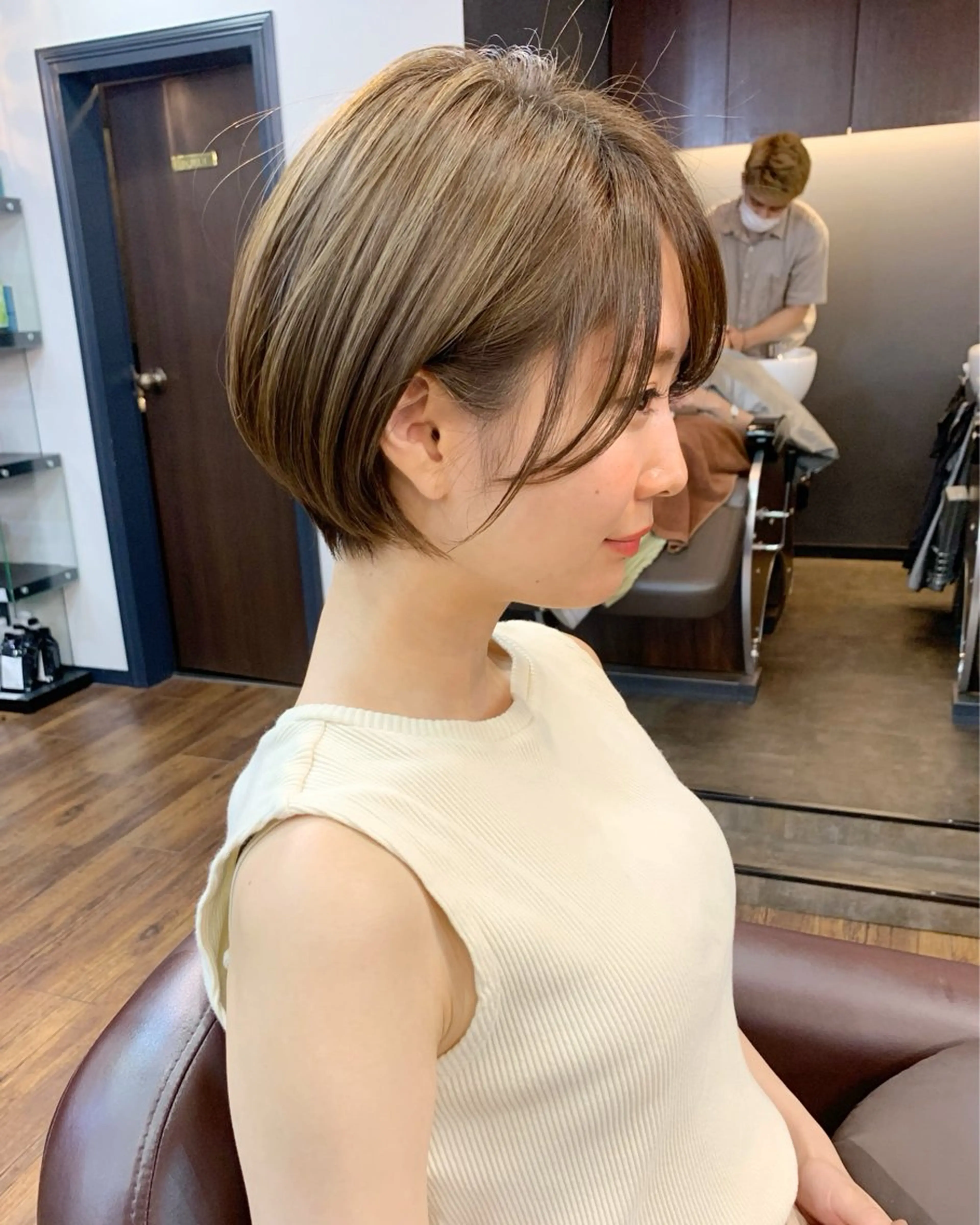 ショート カット トリートメント 縮毛矯正/ショート/ レイヤー/畑中正敏のヘアスタイル