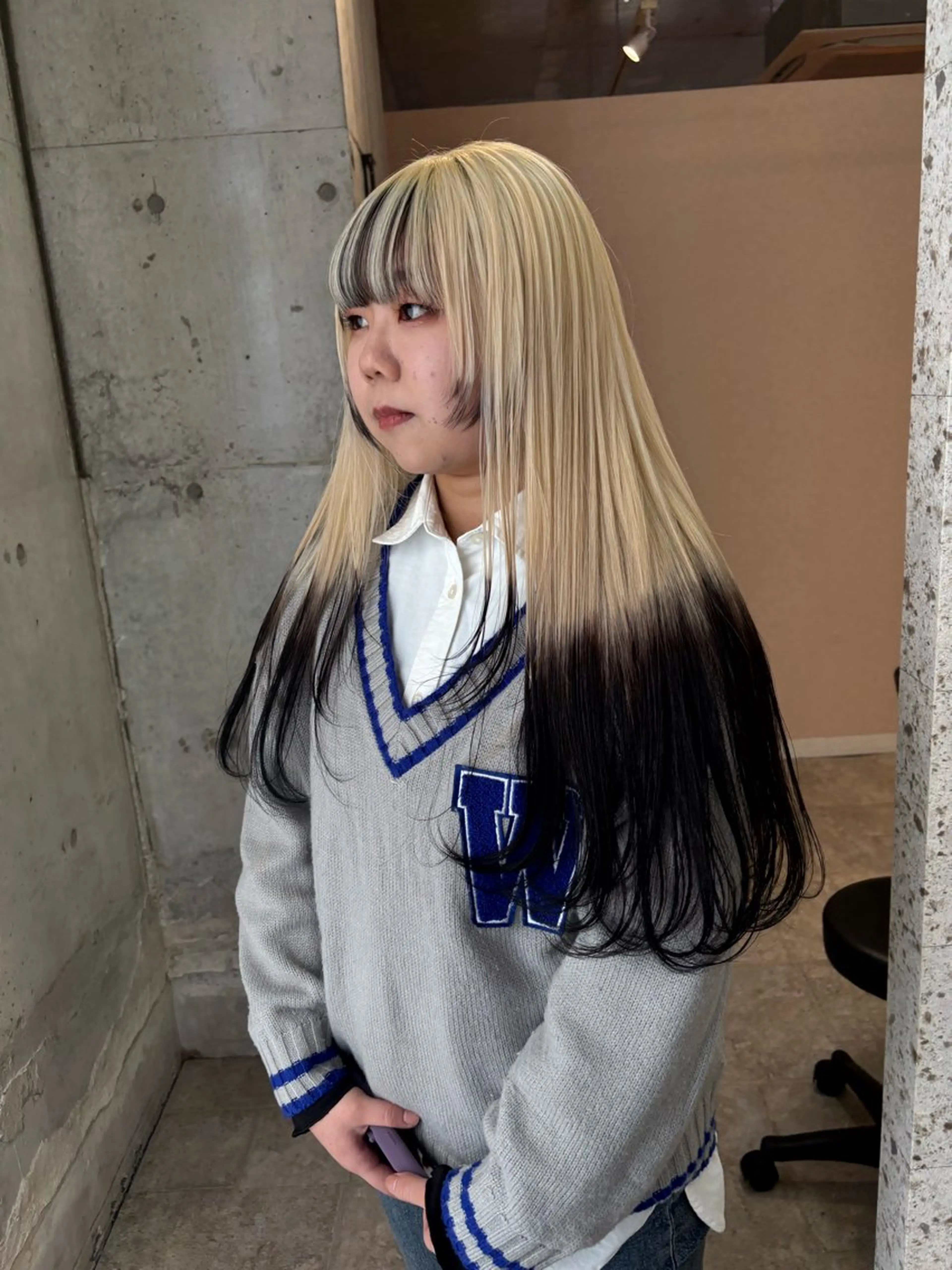 ロング カラー 黒髪 ブロンド ヘアカラー lani hair salon所属・SHOTO ハイトー ン/デザインカラーのヘアスタイル